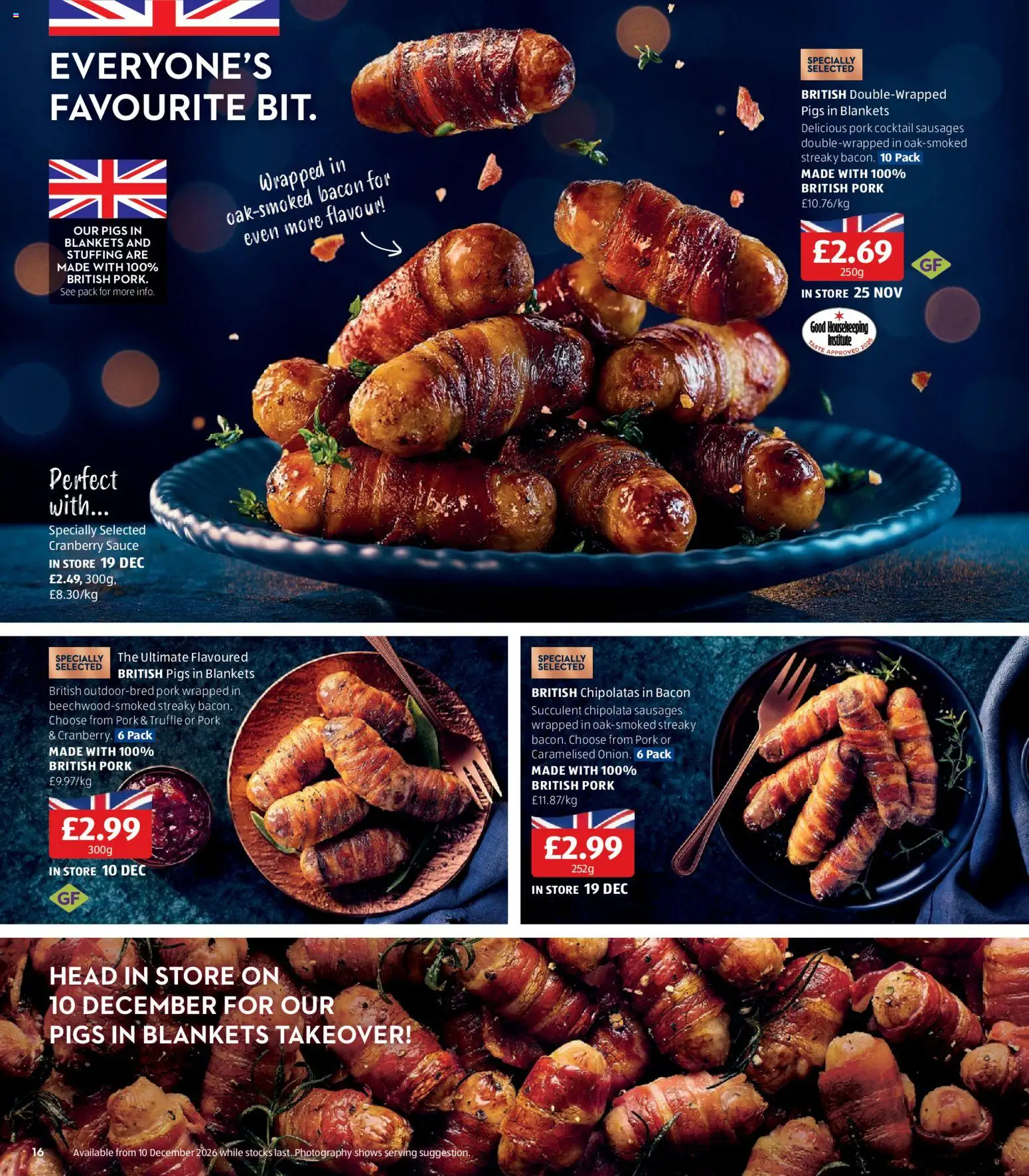 {H1} | Page: 16 | Products: Sauce, Pork, Bacon, Sausages