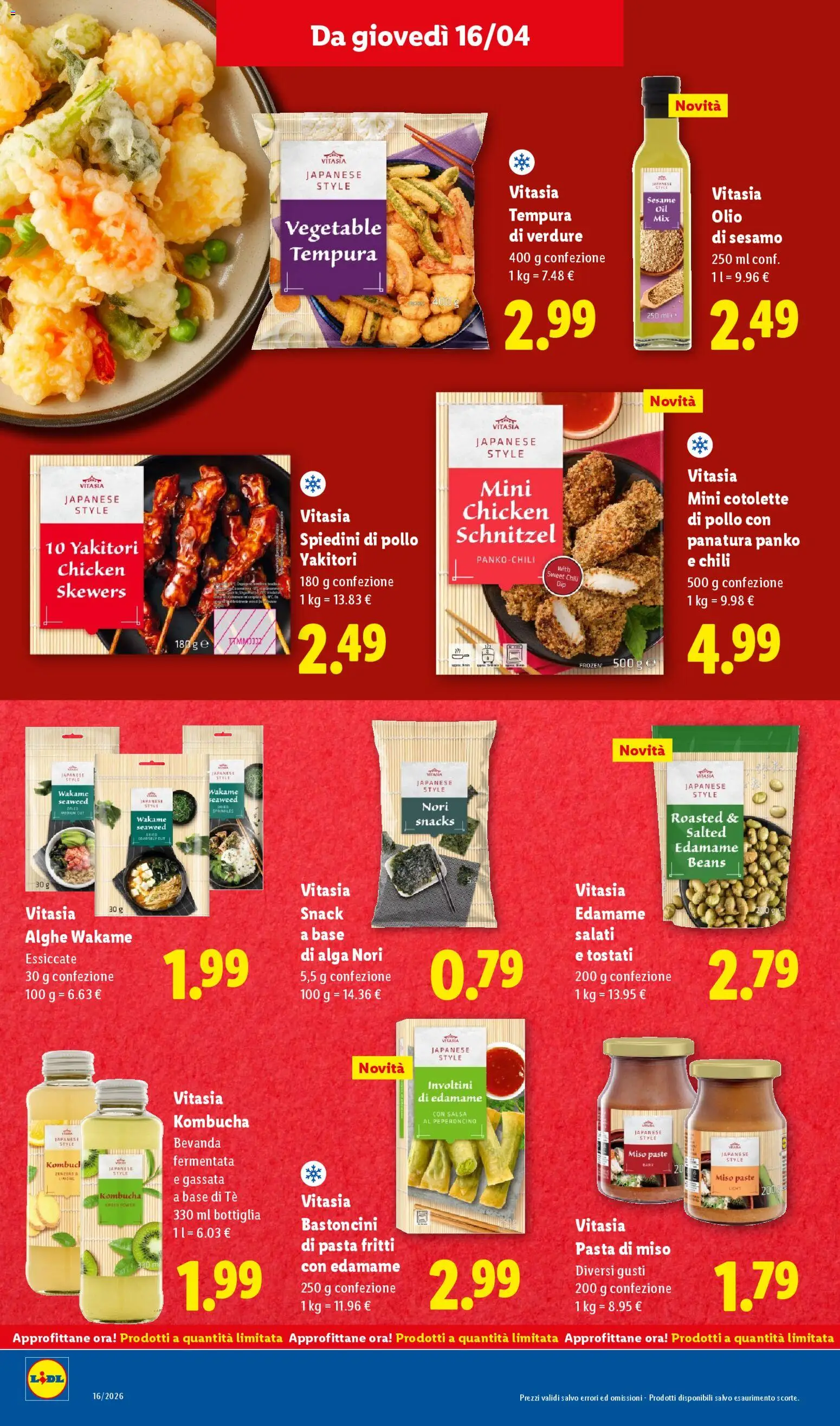 Volantino Lidl del 16.04.2026 | Pagina: 18 | Prodotti: Tè, Verdure, Salsa, Pasta