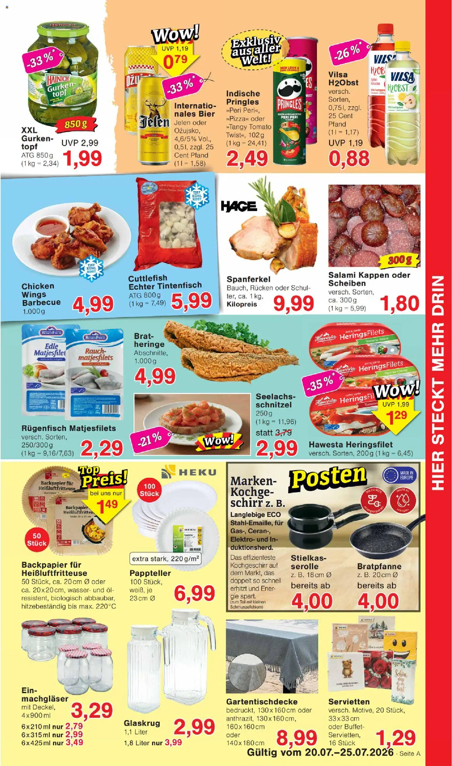 Wiglo Wunderland Prospekt – gültig ab 20.07.2026 | Seite: 5 | Produkte: Öl, Tomaten, Schnitzel, Wasser