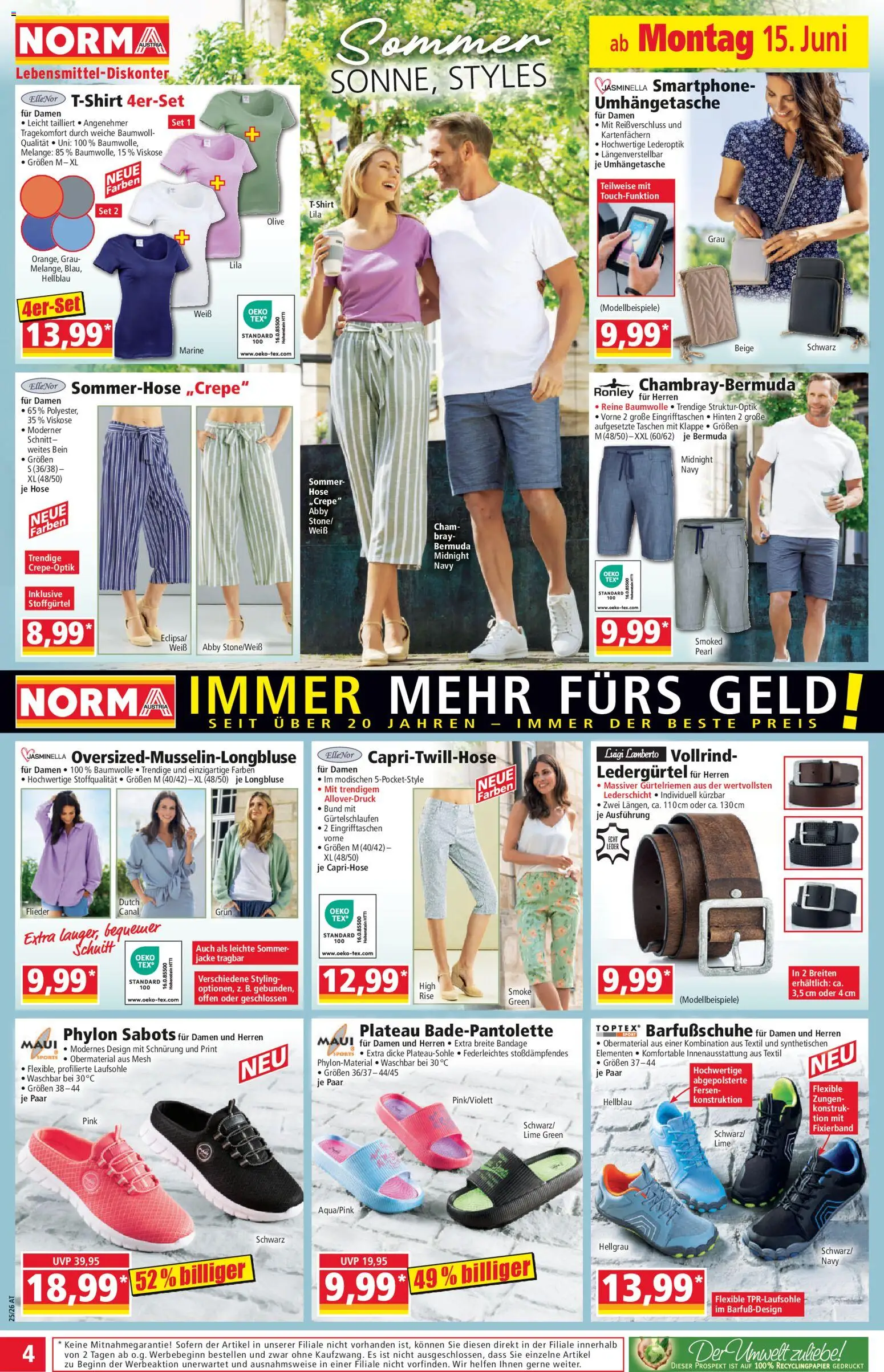 Norma Flugblatt gültig ab 15.06.2026 | Seite: 4 | Produkte: Jacke, Hose, Smartphone
