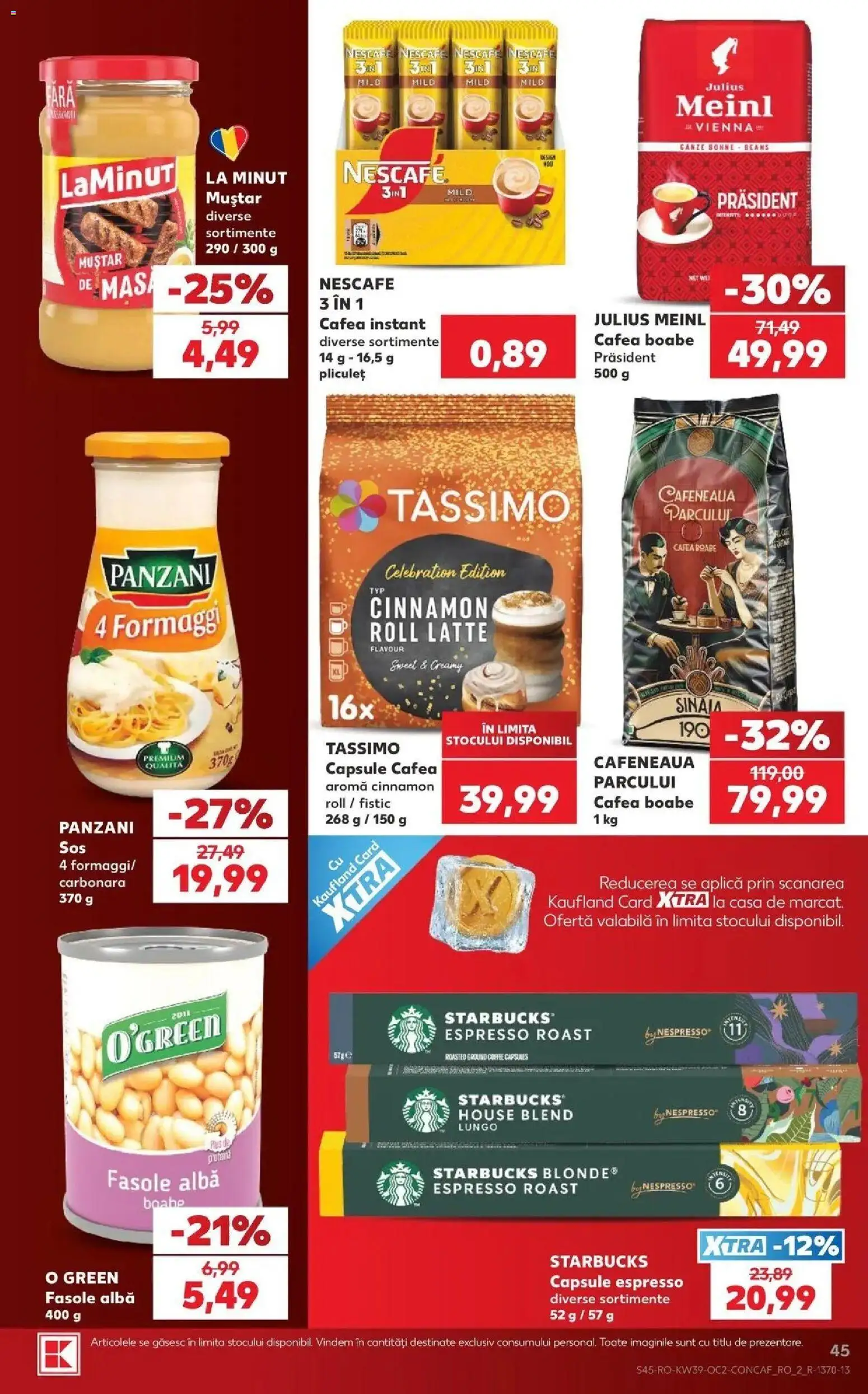 Kaufland Comarnic 23.09.2026 - Revista si Oferta | Pagină: 45 | Produse: Aplică, Fistic, Muștar, Fasole albă