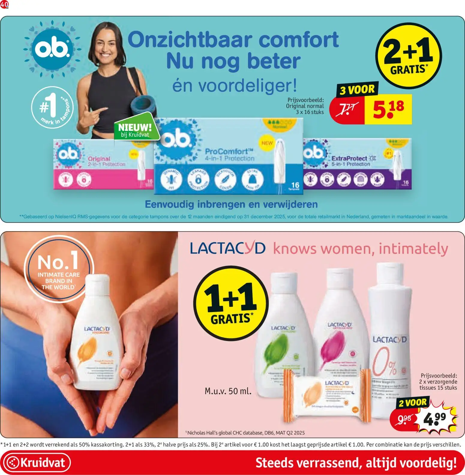 {H1} | Pagina: 40 | Producten: Kan, Tissues, Tampons