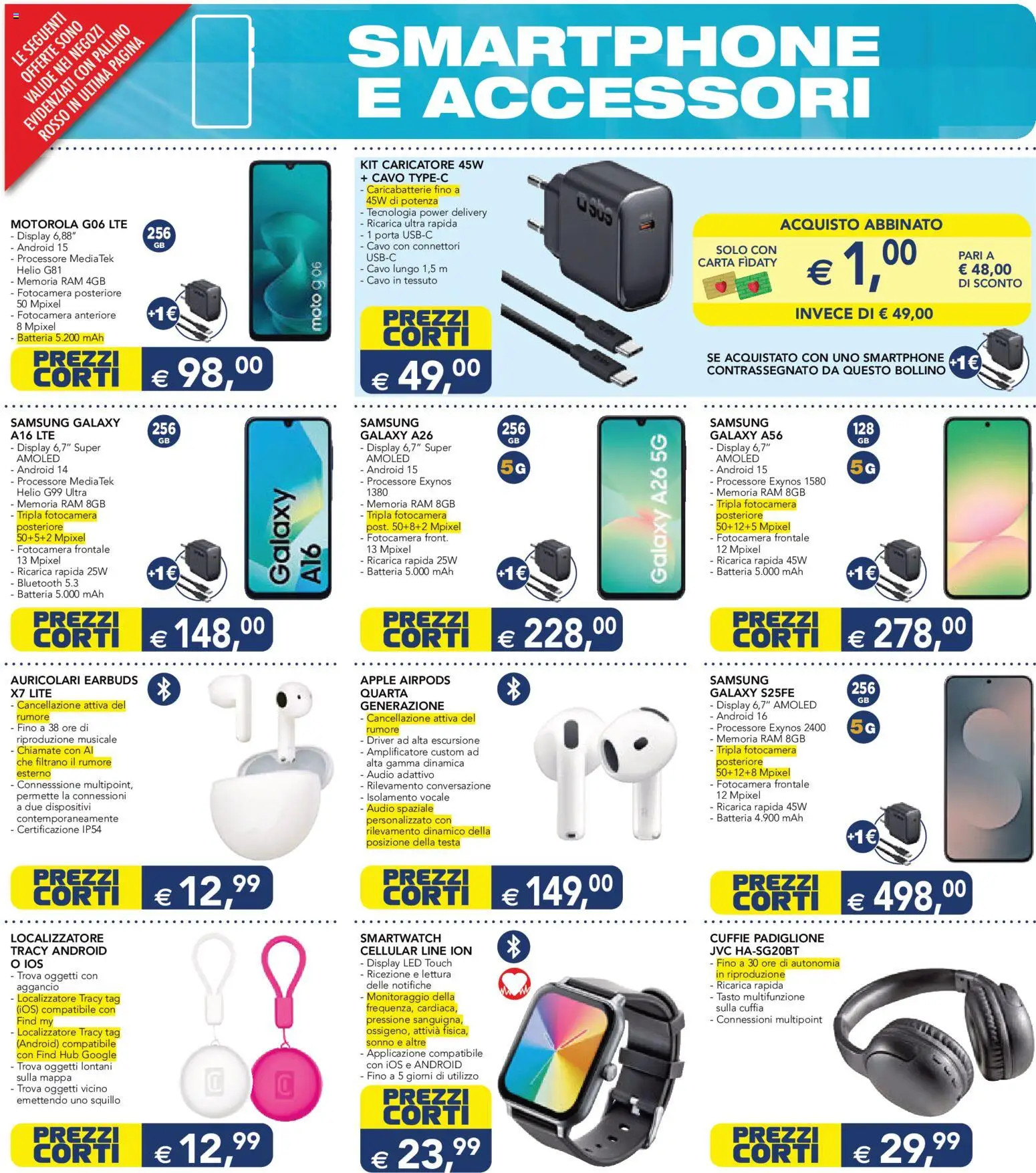 Volantino Esselunga S del 08.06.2026 | Pagina: 18 | Prodotti: Samsung Galaxy, Smartphone, Cuffie, Batteria