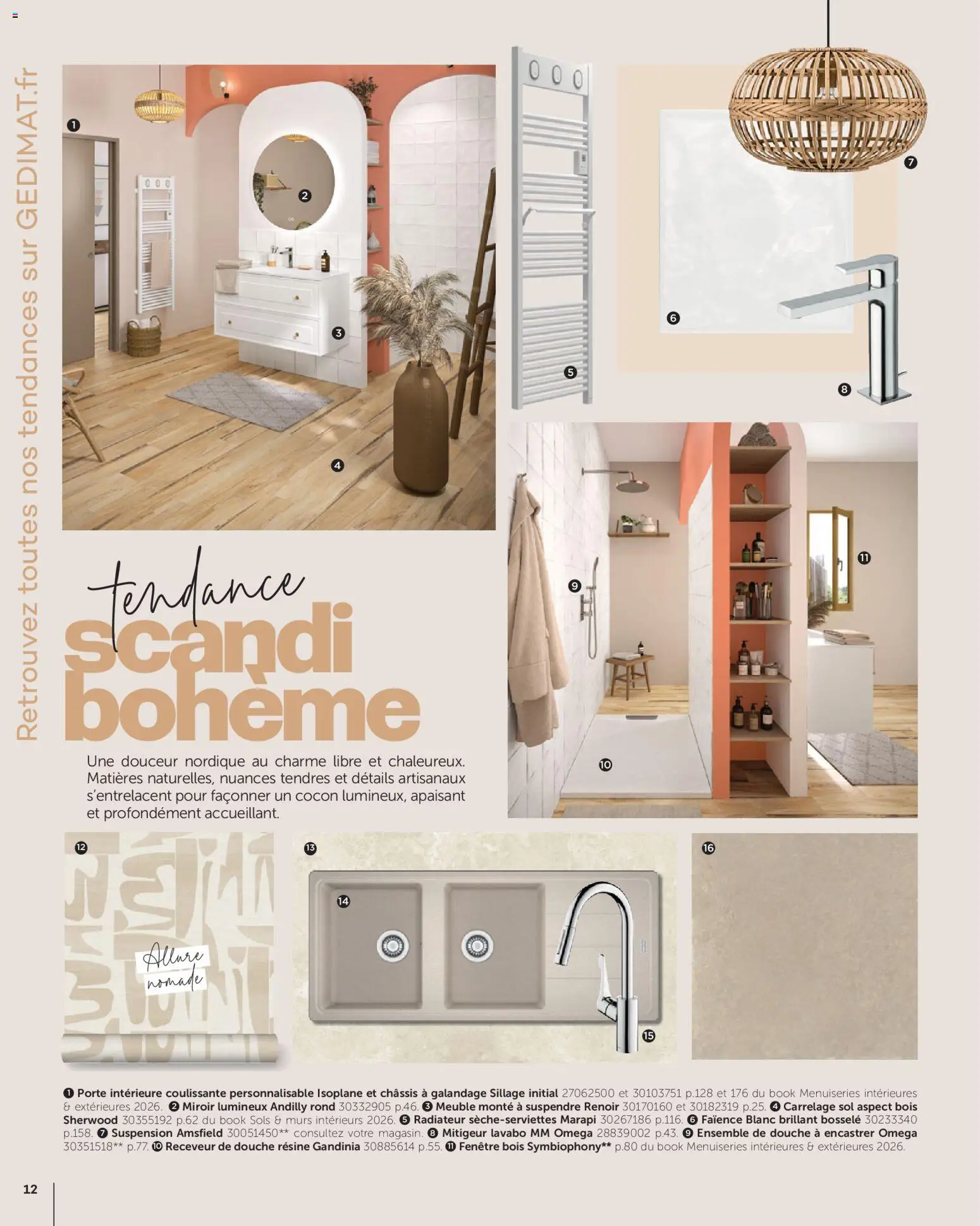 {H1} | Page: 12 | Produits: Meuble, Lavabo, Radiateur, Douche