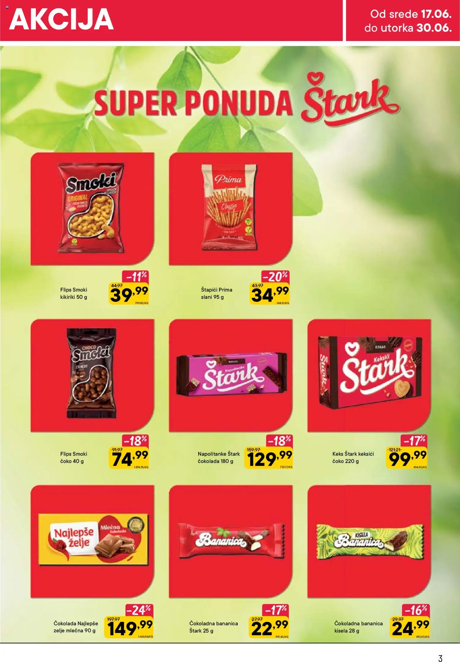 PerSu katalog - važi od 17.06.2026 | Strana: 3 | Proizvode: Keks, Smoki, Kikiriki, Napolitanke