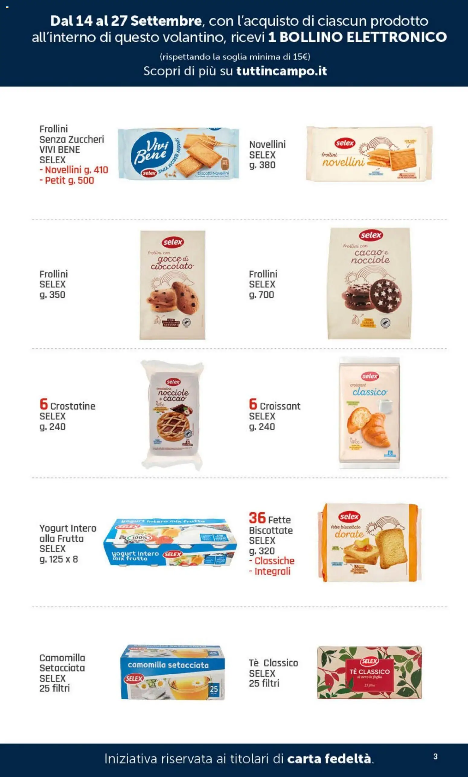 Volantino DOK del 14/09/2026 | Pagina: 3 | Prodotti: Yogurt, Cioccolato, Frutta, Croissant