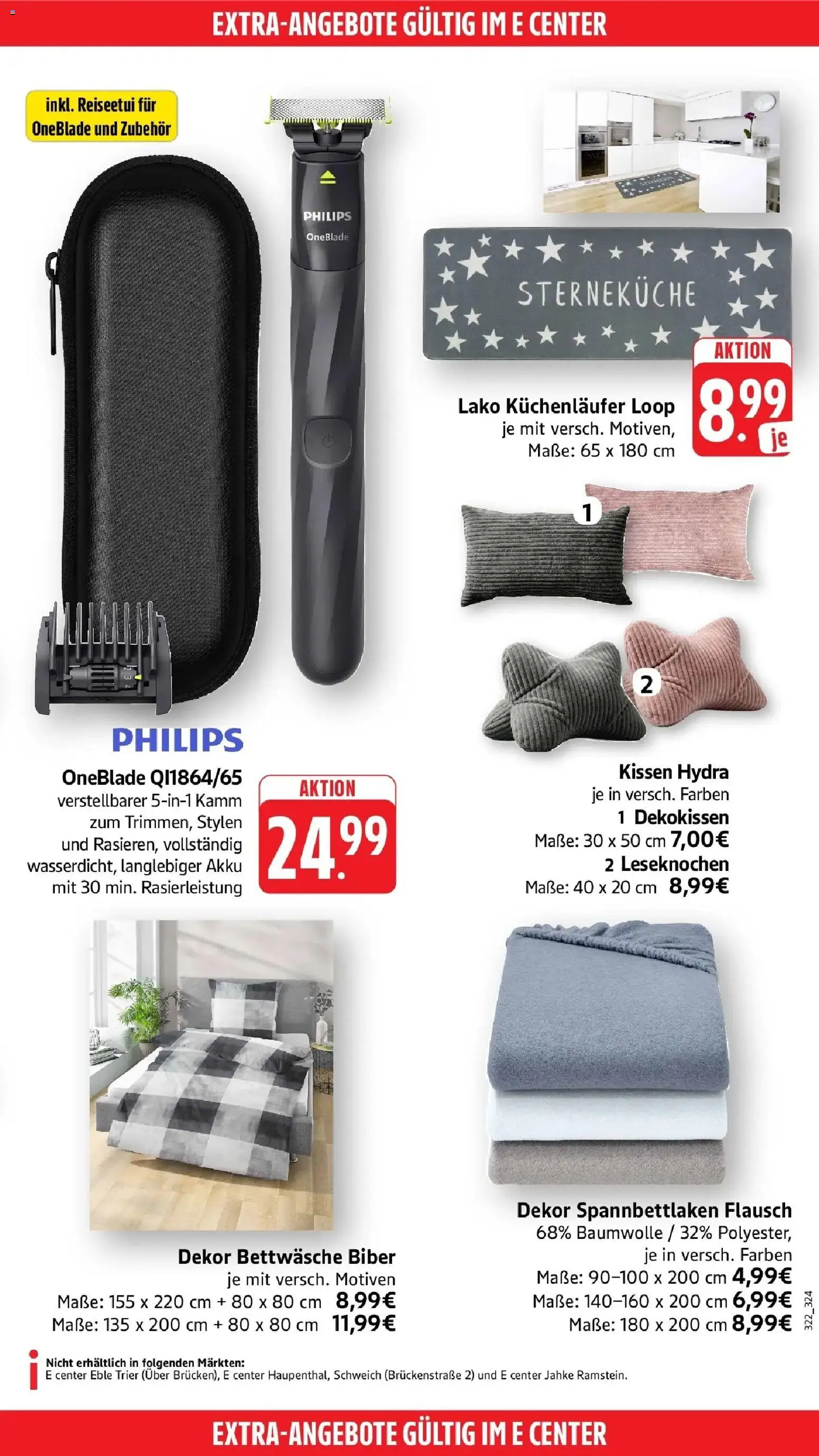 Edeka Prospekt Neunkirchen-Wellesweiler (ab 12.10.2026) » Angebote Online | Seite: 59 | Produkte: Philips, Kissen, Bettwäsche