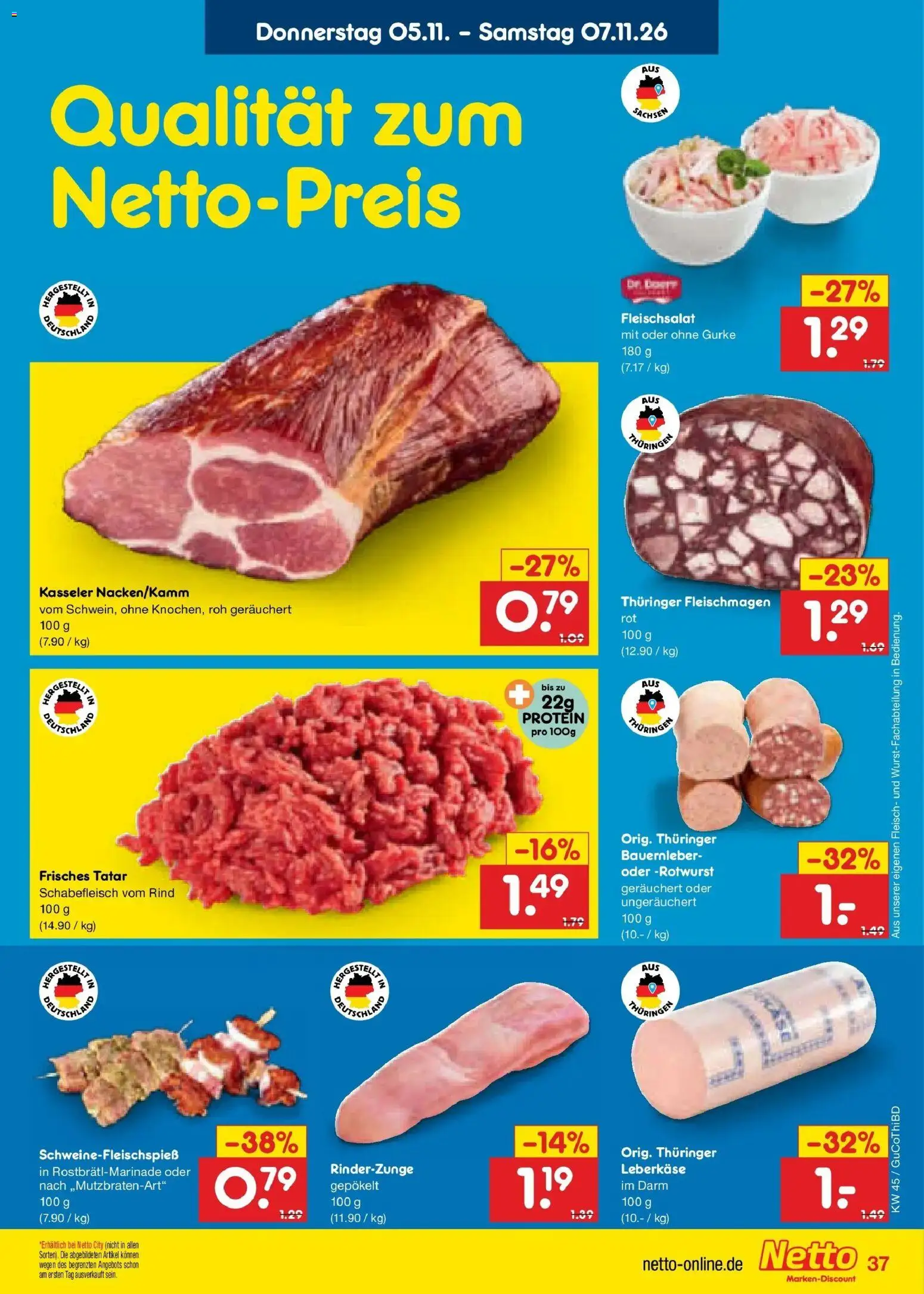 Netto Marken-Discount Prospekt Thiendorf – gültig ab 02.11.2026 | Seite: 55 | Produkte: Fleisch, Leberkase