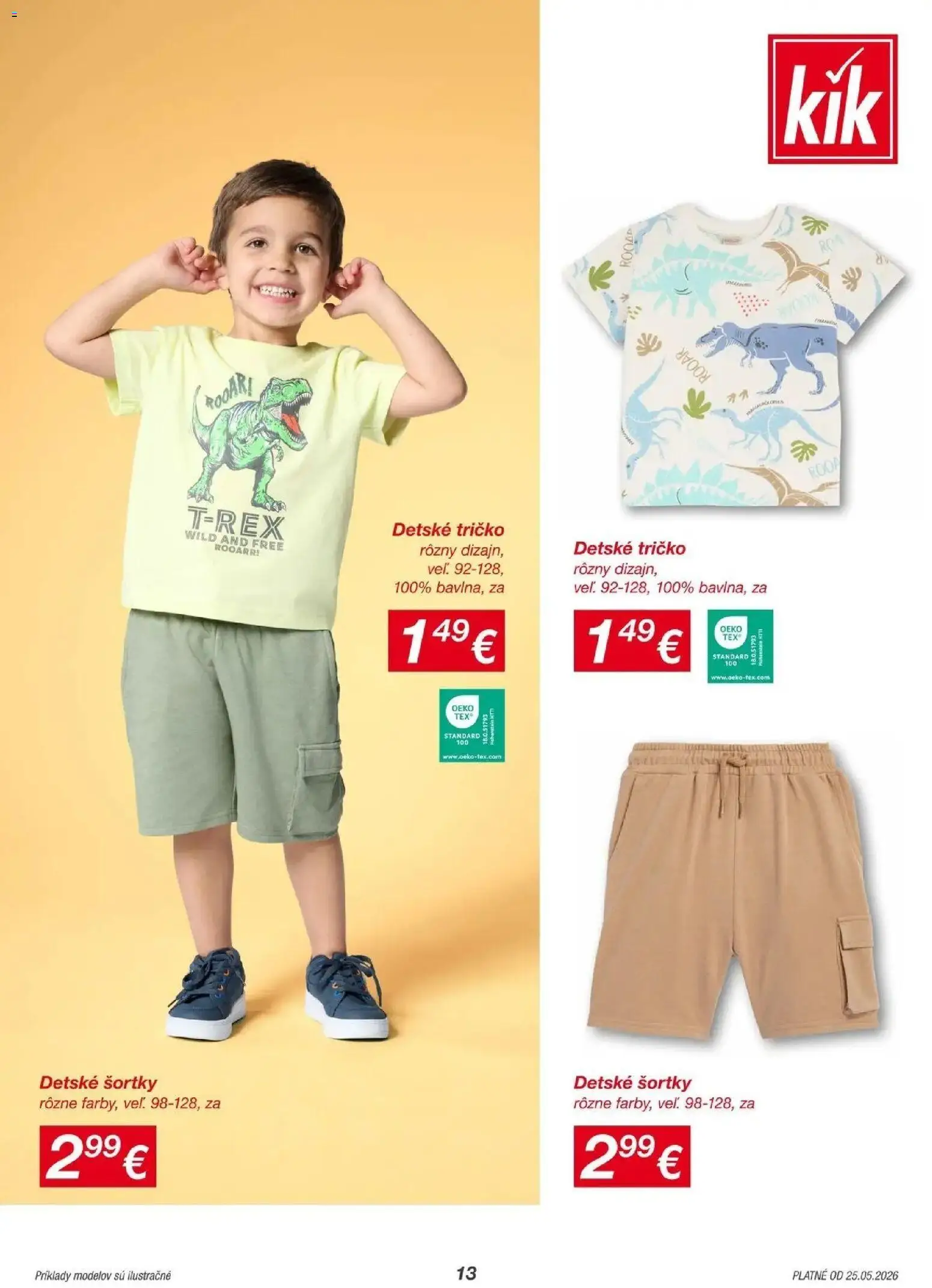 Nové Kik akcie – leták je platný od 25.05.2026 | Strana: 13 | Produkty: Tričko