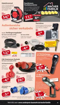 Sonderpreis Baumarkt Prospekt 	 ab 09.05.2026 gültig | Seite: 19 | Produkte: Steckdose