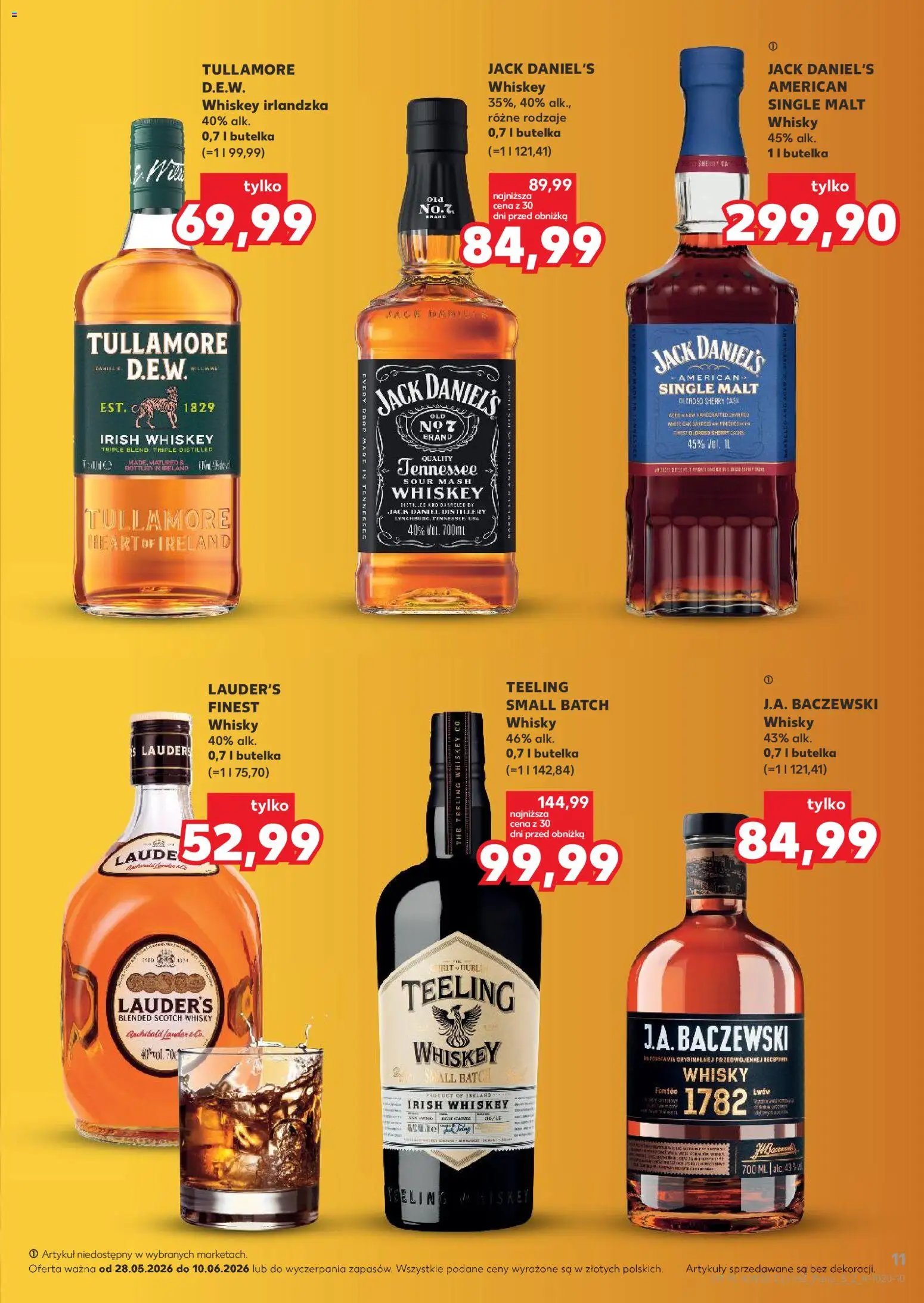 Kaufland Polsko leták - Barek od 28.05.2026 | Strana: 11 | Produkty: Whiskey, Finest, Whisky, Sherry