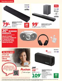 Auchan - Prévisualisation de Auchan Téléviseurs & high-tech valide à partir de 26.05.2026 | Page: 6 | Produits: Radio, Enceinte, USB, Barre de son