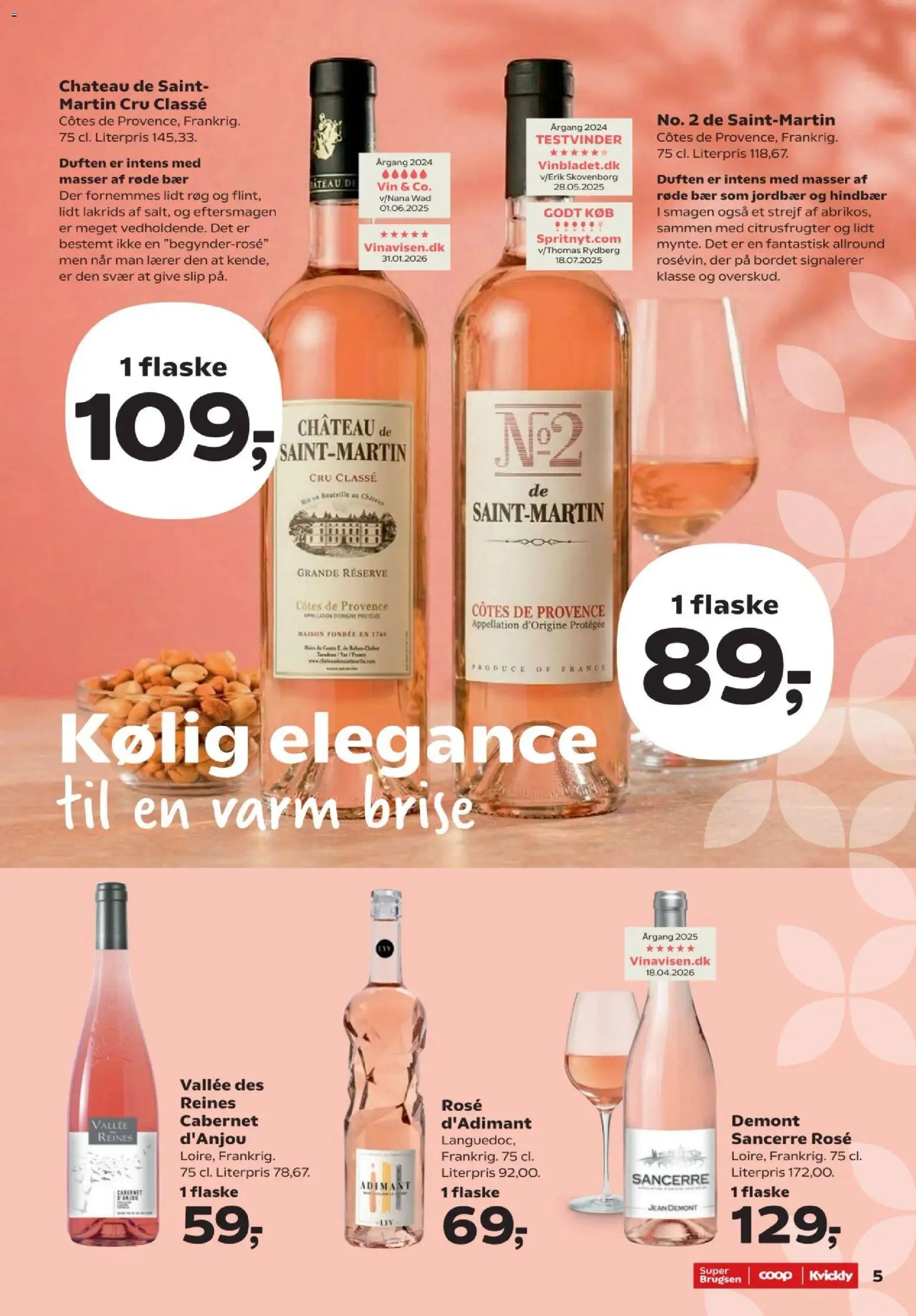 Super Brugsen tilbudsavis – gyldig fra 29.05.2026 | Side: 5 | Produkter: Vin, Jordbær, Lakrids, Hindbær