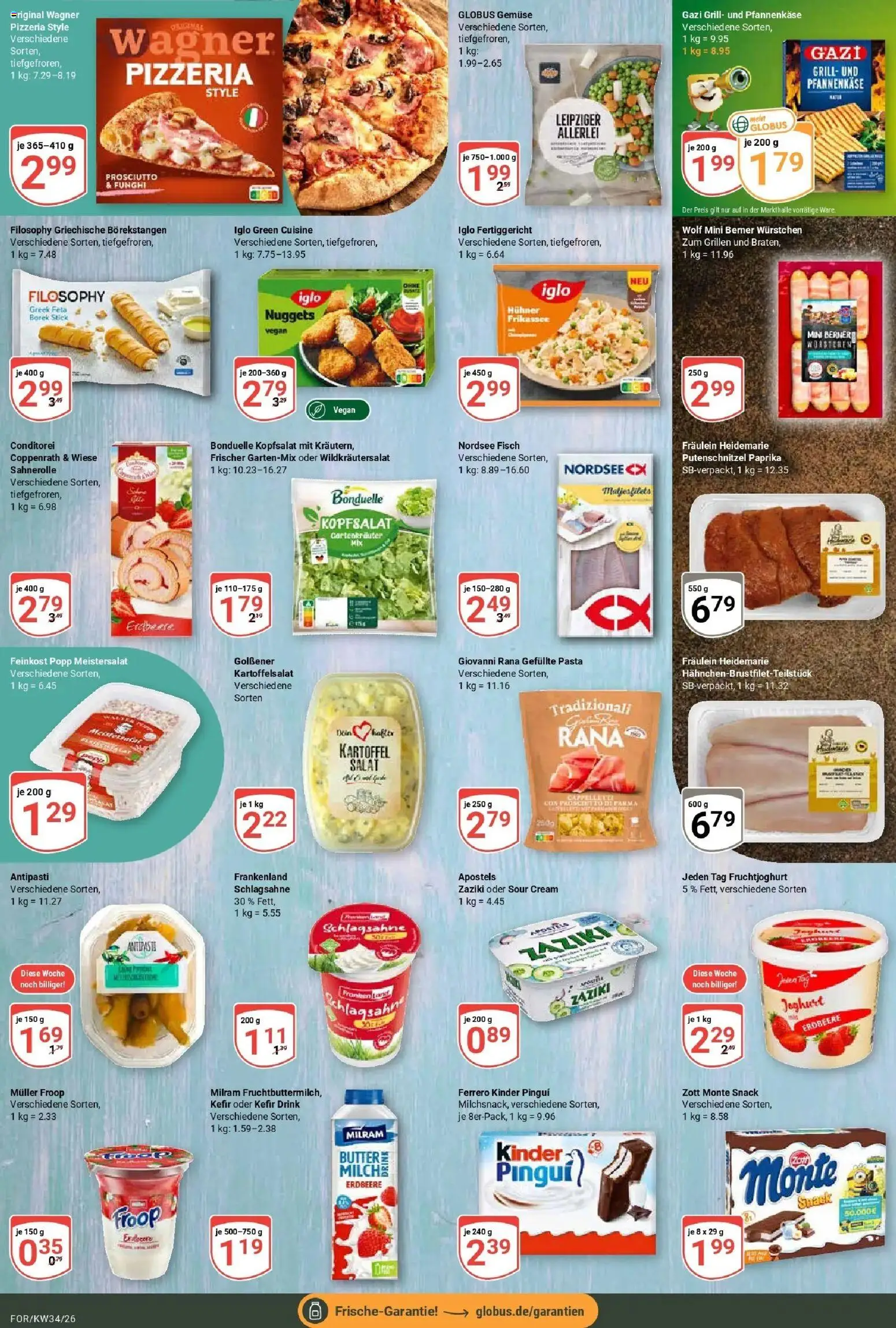 Globus Prospekt Forchheim (ab 17.08.2026) » Angebote online | Seite: 9 | Produkte: Froop, Schlagsahne, Paprika, Salat