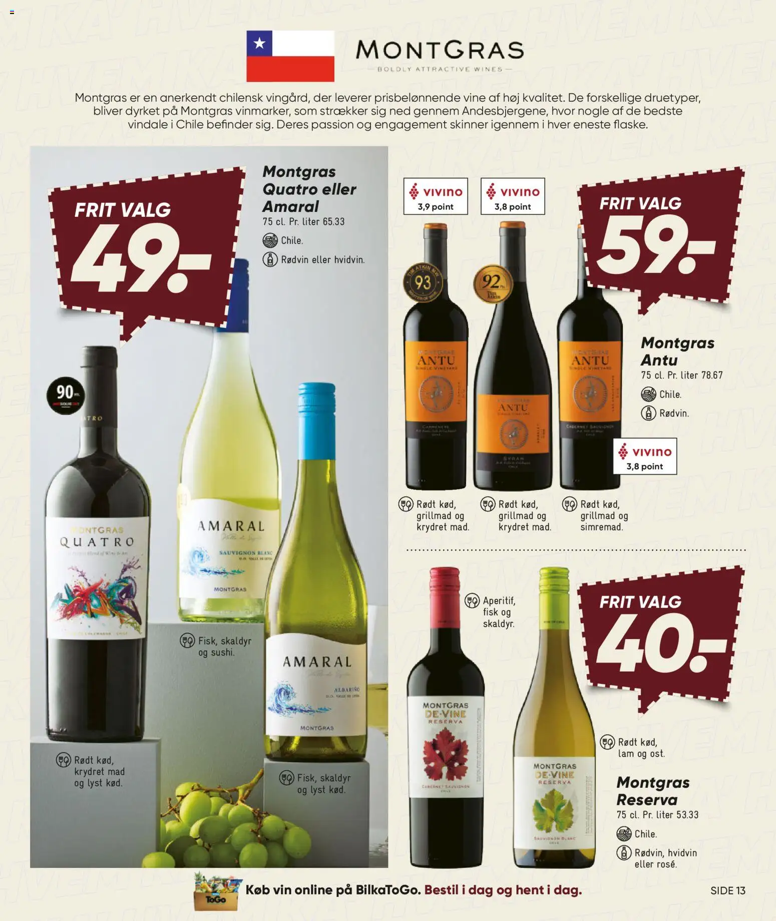 Bilka tilbudsavis – gyldig fra 30/10/2026 | Side: 13 | Produkter: Vin, Fisk, Hvidvin, Søm