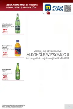Pogląd oferty "Makro gazetka - Oferta dla Gastronomii" - ważna od 29.09.2026 | Strona: 9 | Produkty: Alkohole, Piwo Heineken, Piwo, Woda