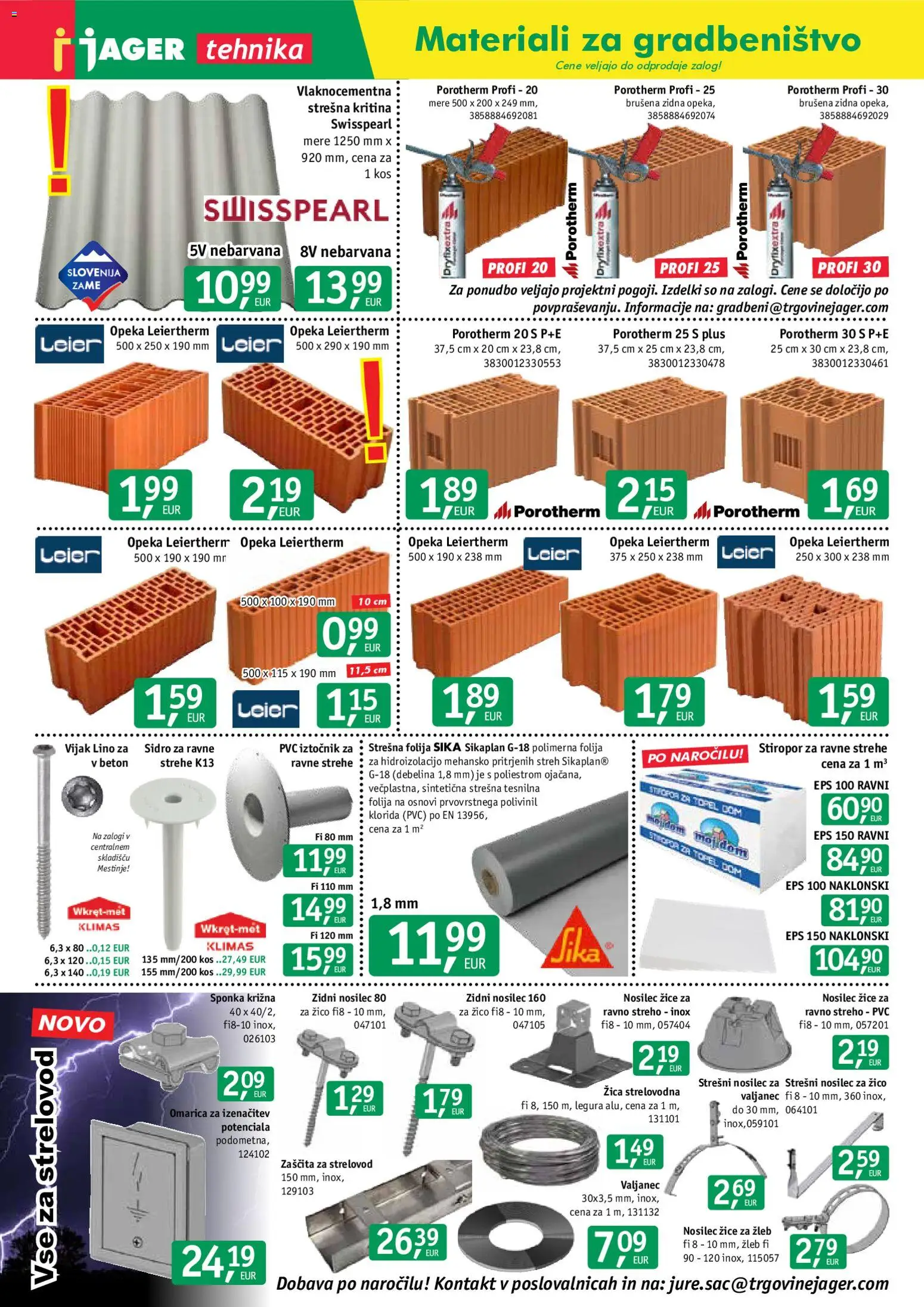 Novi Jager katalog ponudbe – veljaven od 10.06.2026 | Stran: 3 | Izdelki: Kos, Folija, Beton, Omarica