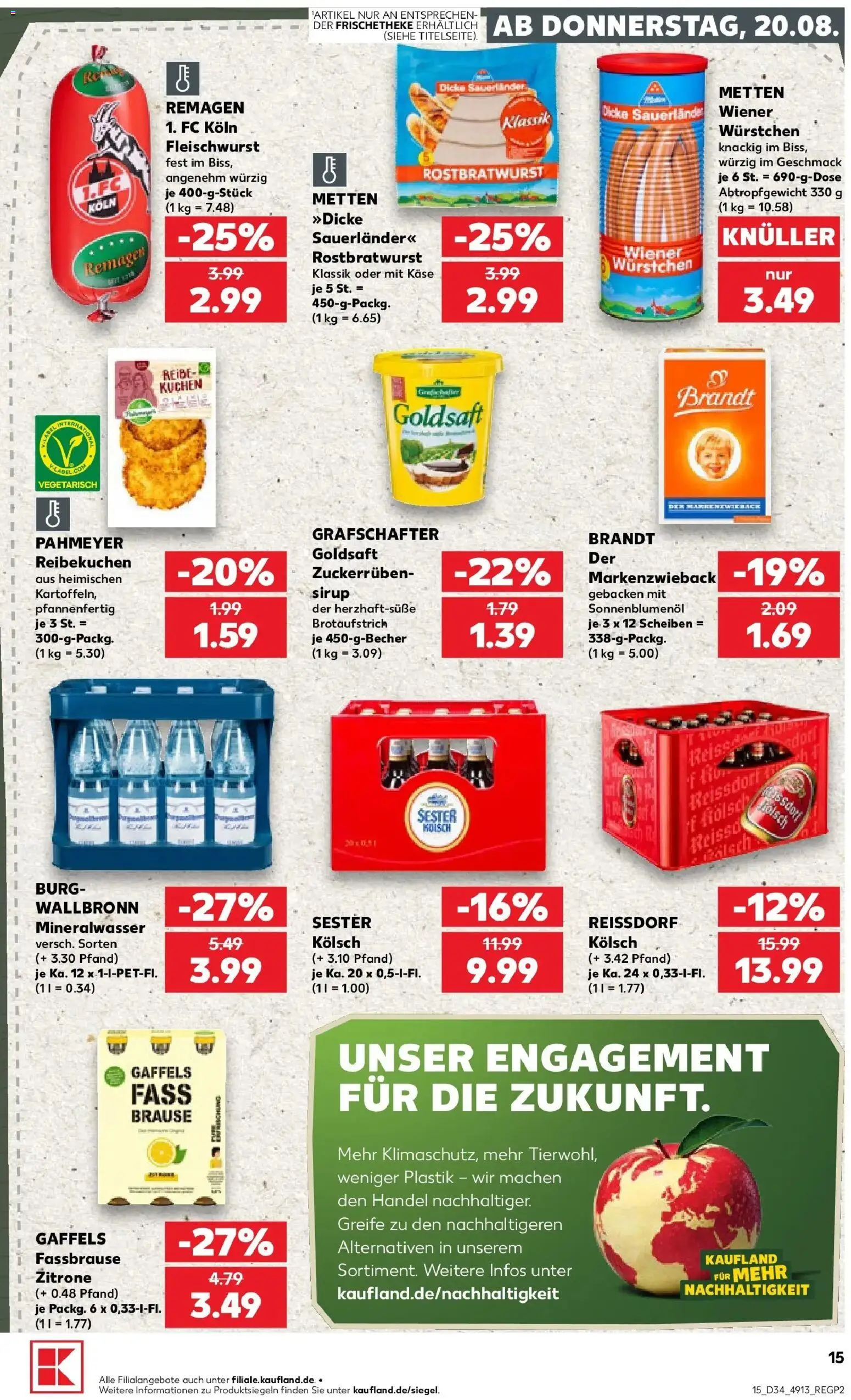 Prospekt Kaufland ab 17.08.2026 » Angebote Online zum Blättern | Seite: 26 | Produkte: Käse, Mineralwasser, Zitrone, Kuchen
