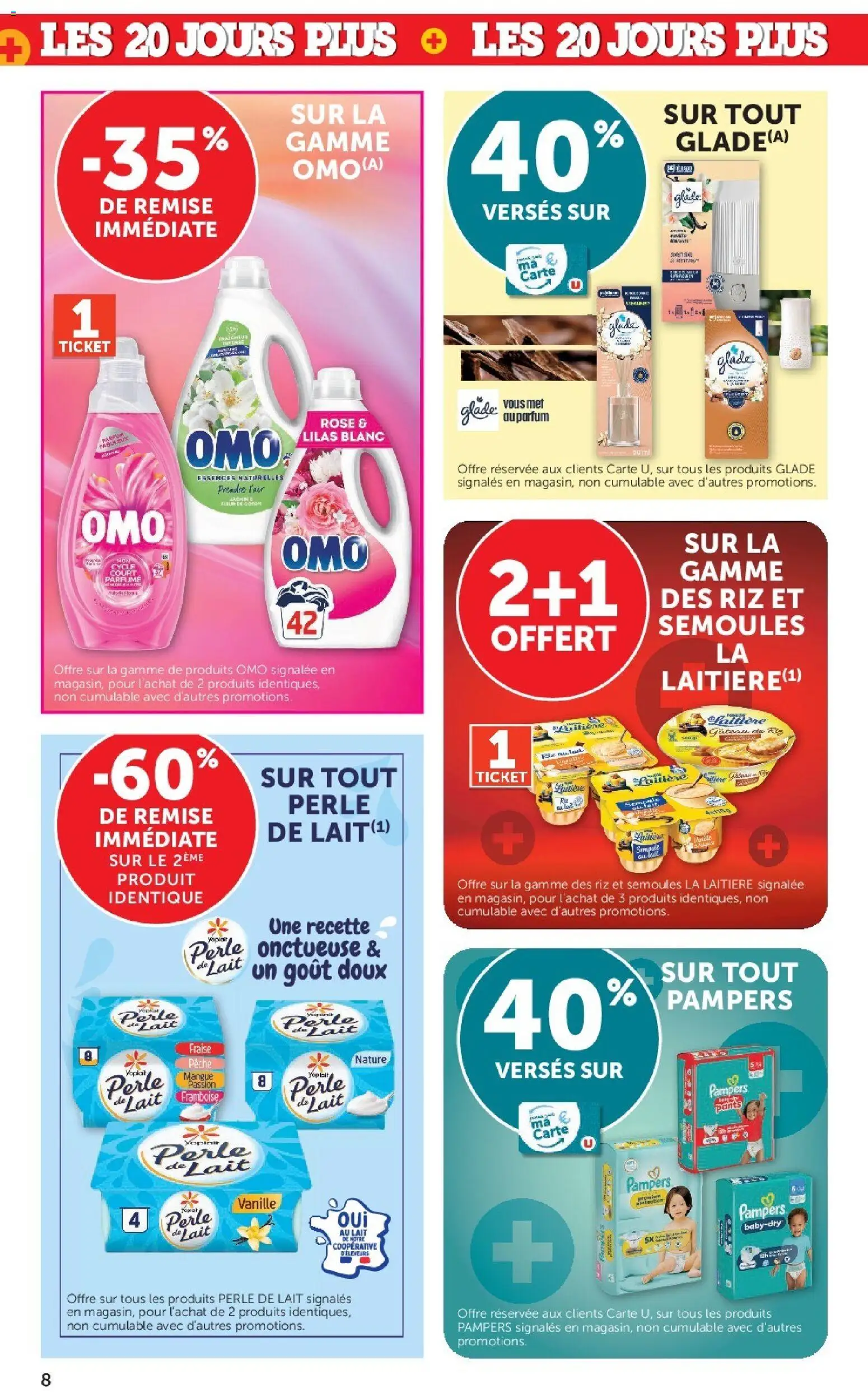 {H1} | Page: 8 | Produits: Fraise, Pampers, Perle de lait, Riz