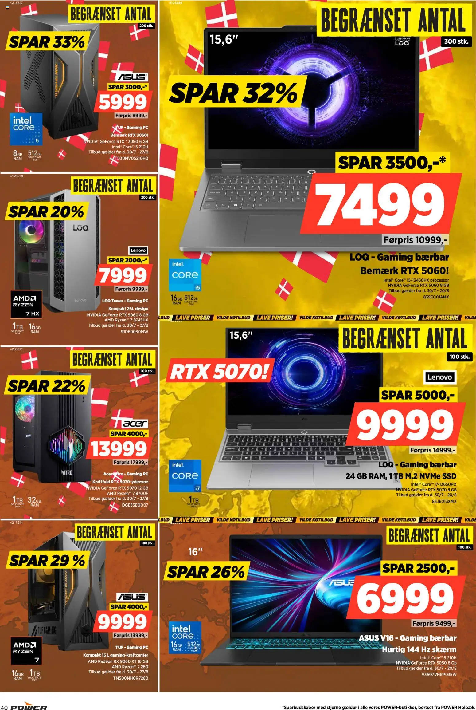 Power tilbudsavis – gyldig fra 14/08/2026 | Side: 40 | Produkter: Processor, Skærm, PC, Gaming PC