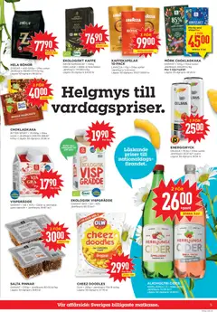 ALKOHOLFRI CIDER, Non-alcoholic cider in green and pink bottles, apple and wild strawberry flavors. - Förhandsvisning av reklamblad från butik Willys aktuell från 01.06.2026 | Sida: 5