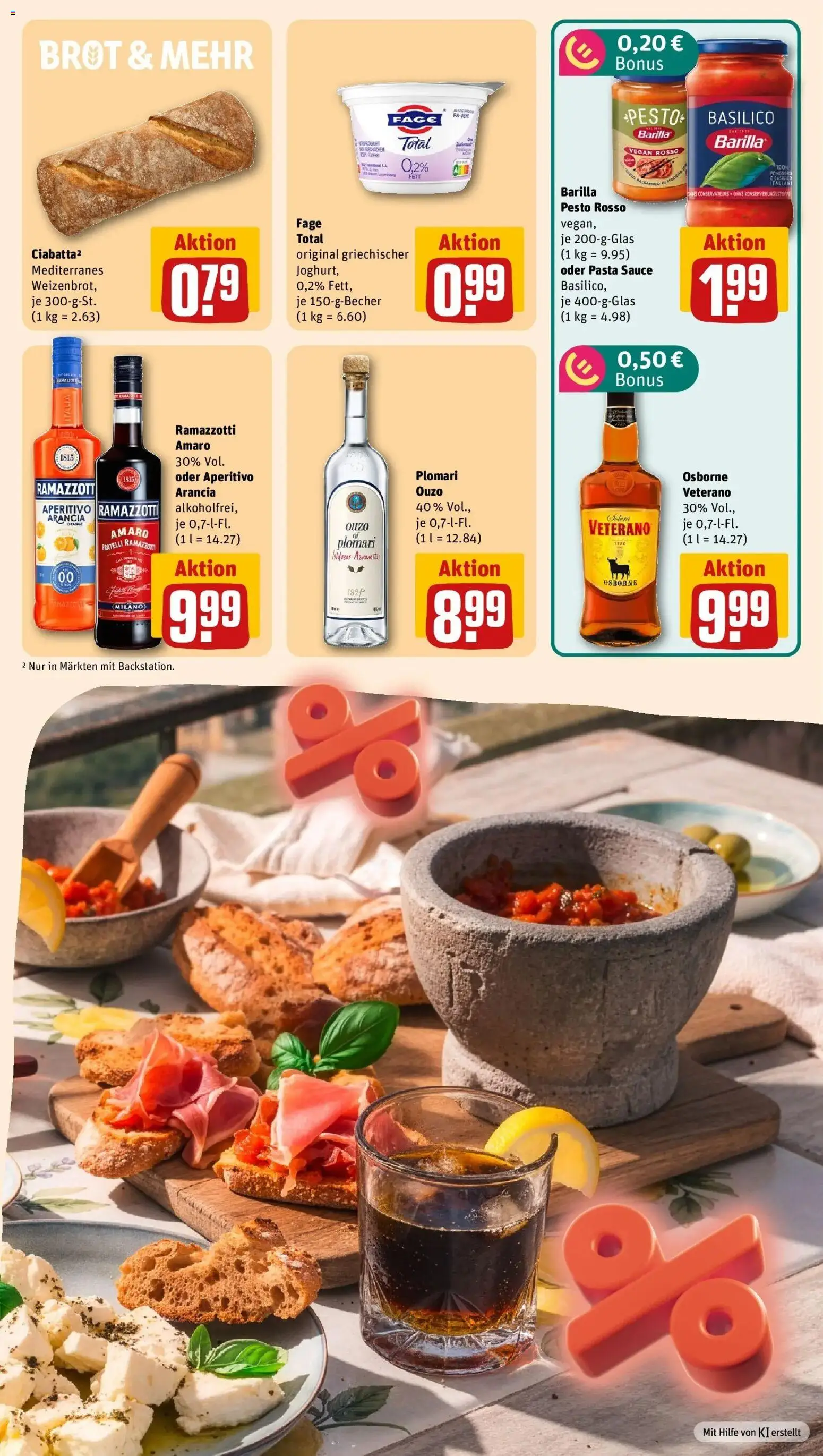 REWE Prospekt ab 31.08.2026 zum Blättern » Angebote | Seite: 5 | Produkte: Ouzo, Osborne, Brot, Ramazzotti