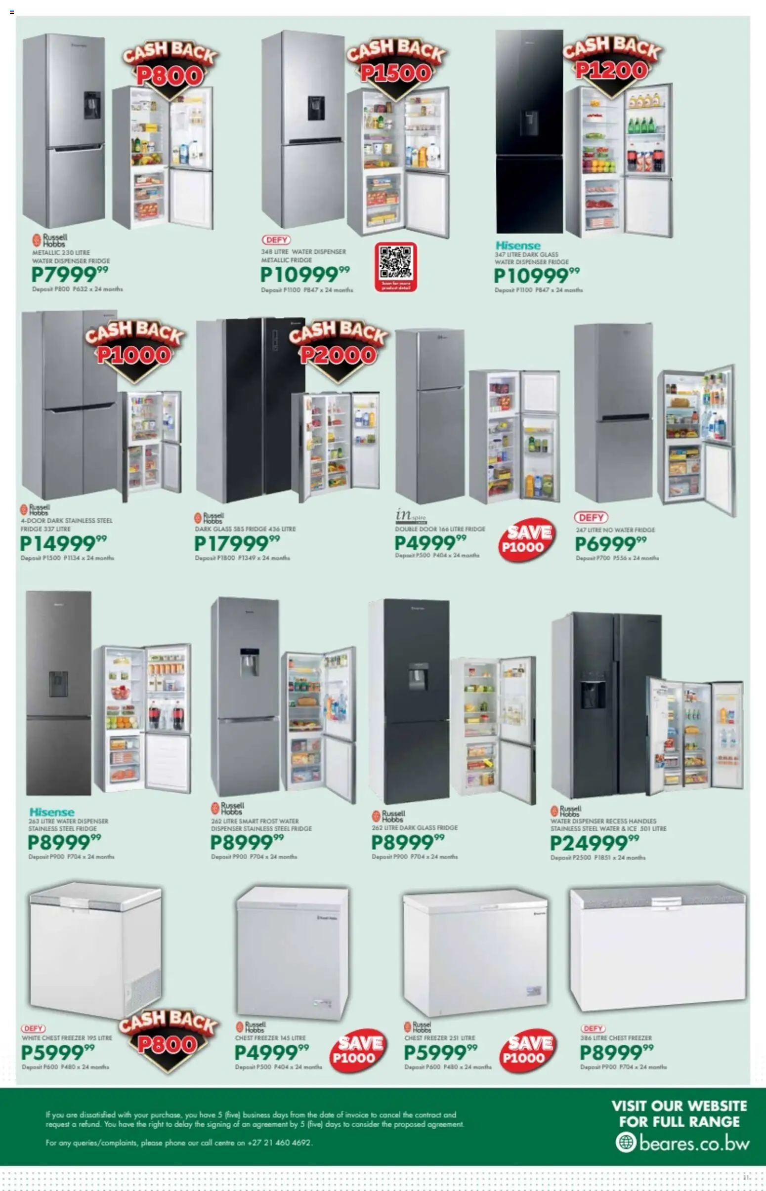 New Beares catalogue – valid from 11.05.2026 | Page: 11 | Products: Phone, Fridge, Chest freezer, Water