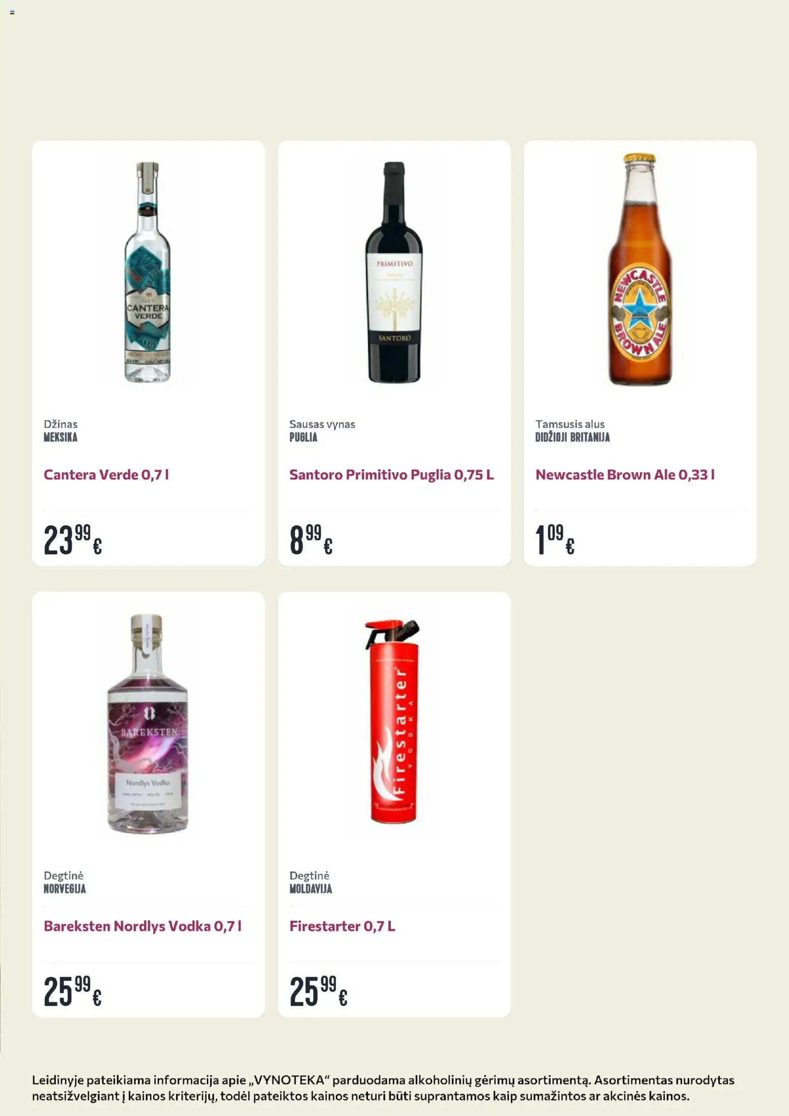 VYNOTEKA akcijos nuo 2026.09.21 | Puslapis: 2 | Prekių: Degtinė, Vynas, Alus, Džinas
