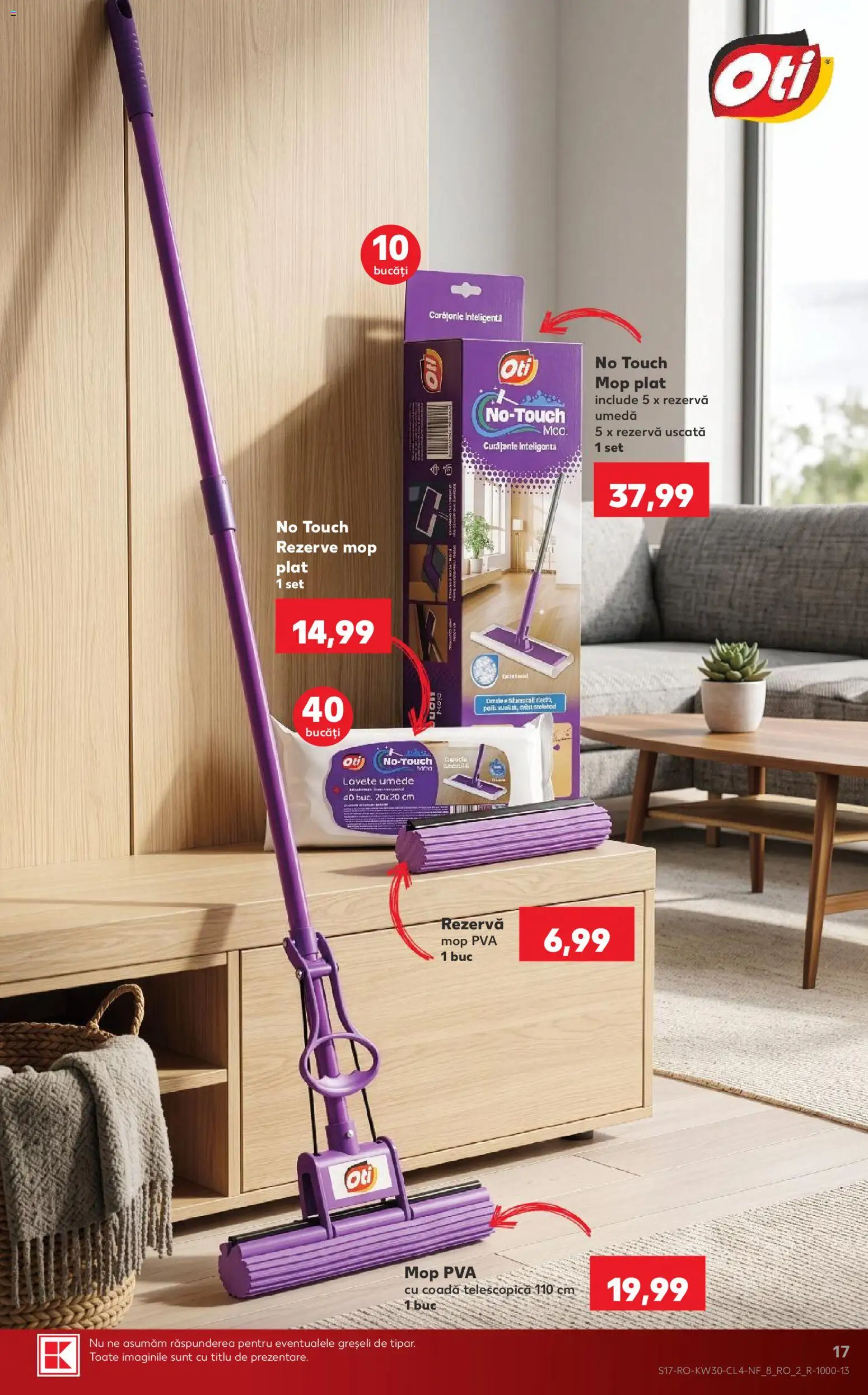 Noul catalog Kaufland – valabil de la 22.07.2026 | Pagină: 17 | Produse: Mop, Lavete
