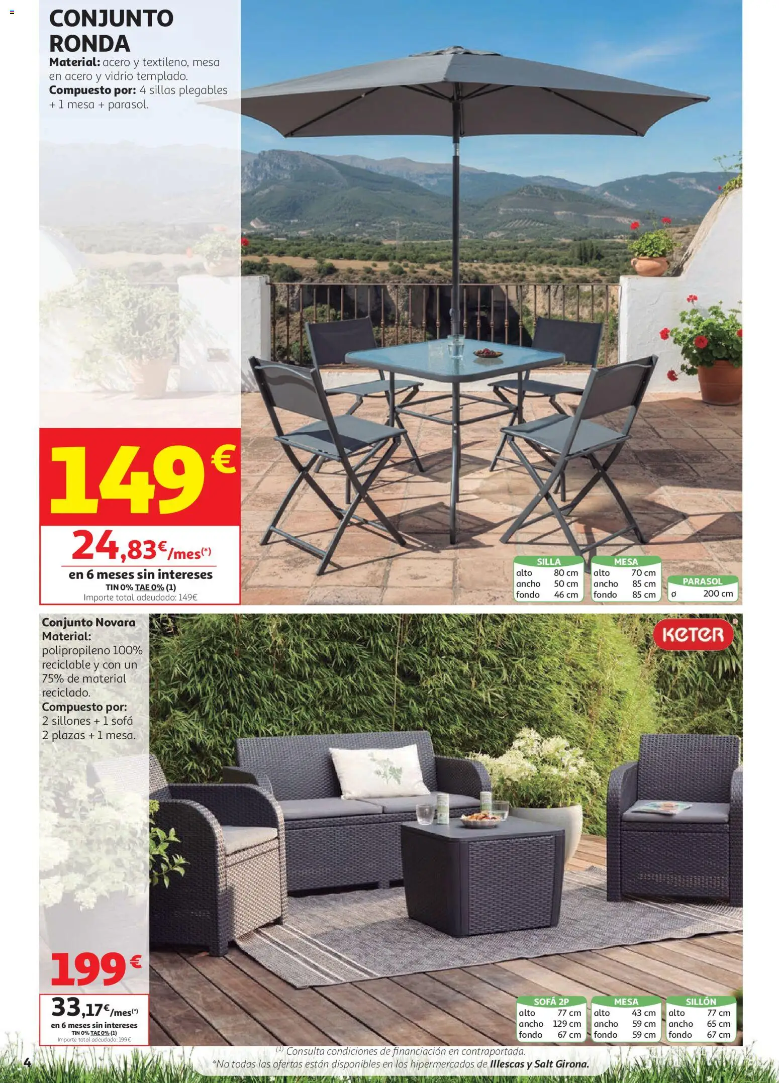 Alcampo Aire Libre HP Cat │ válido desde el 05.05.2026 | Página: 4 | Productos: Sofá, Sillón, Mesa, Silla
