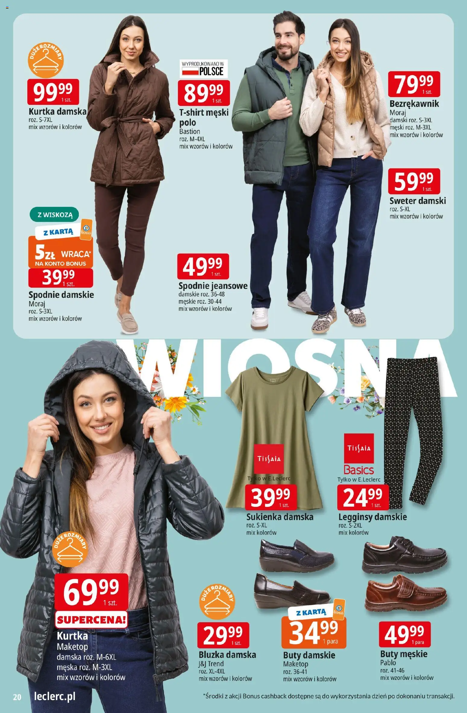 E.Leclerc gazetka - Wrocław od 10.03.2026 | Strona: 20 | Produkty: Sweter, Legginsy, Buty, Sukienka