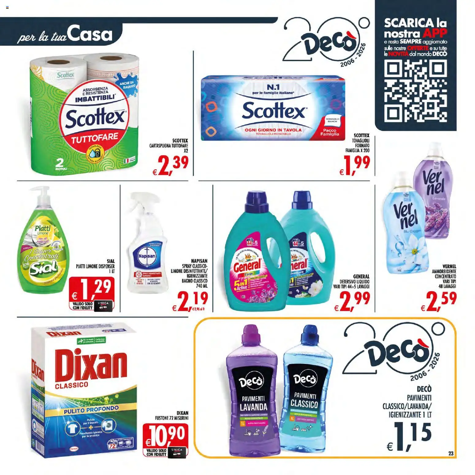 Volantino Decò del 10/07/2026 | Pagina: 23 | Prodotti: Ammorbidente, Limone, Lavanda, Bagno