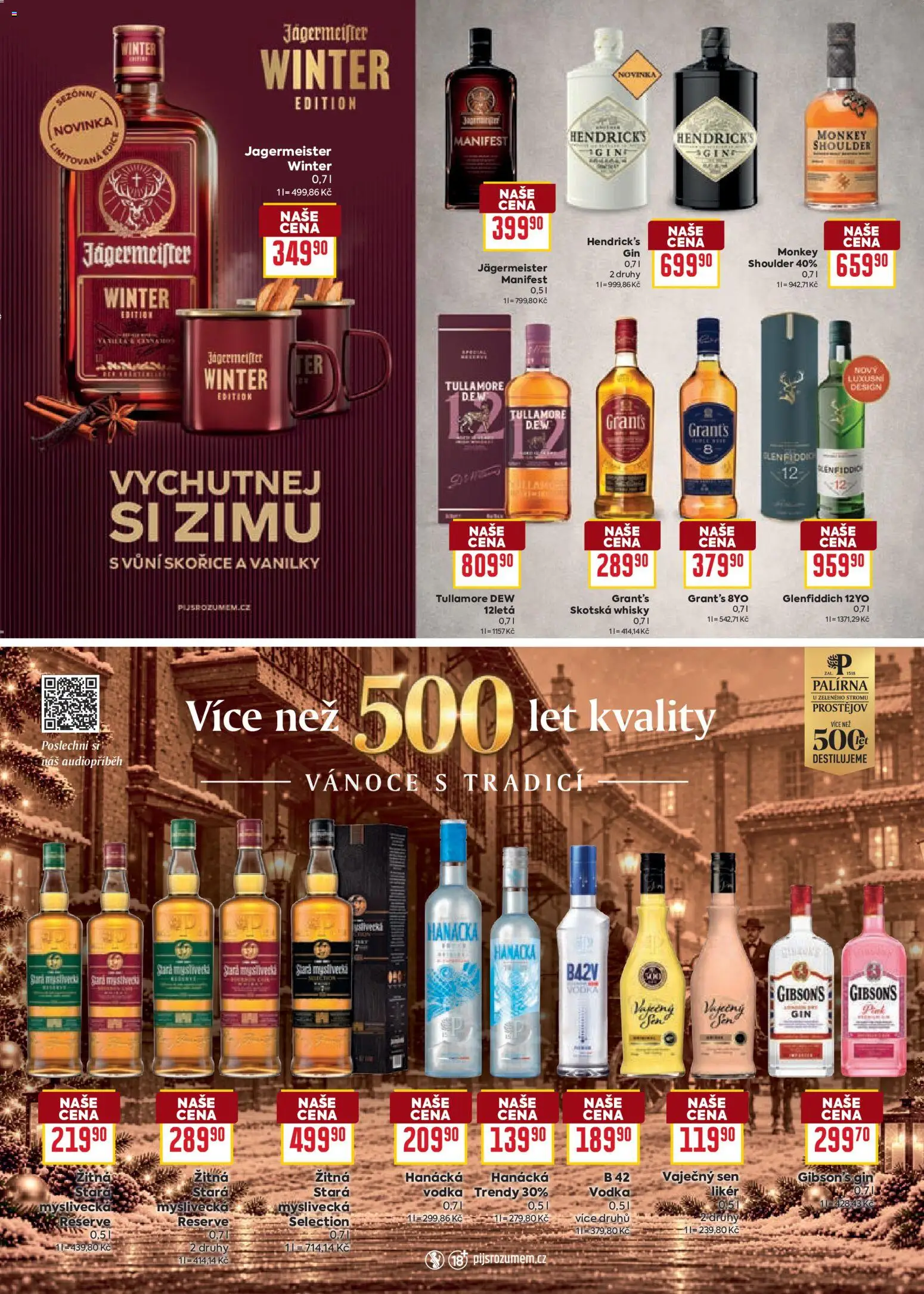 Billa leták - Vánoce od 21.10.2026 | Strana: 40 | Produkty: Vaječný sen, Stará myslivecká, Skotská whisky, Tullamore Dew