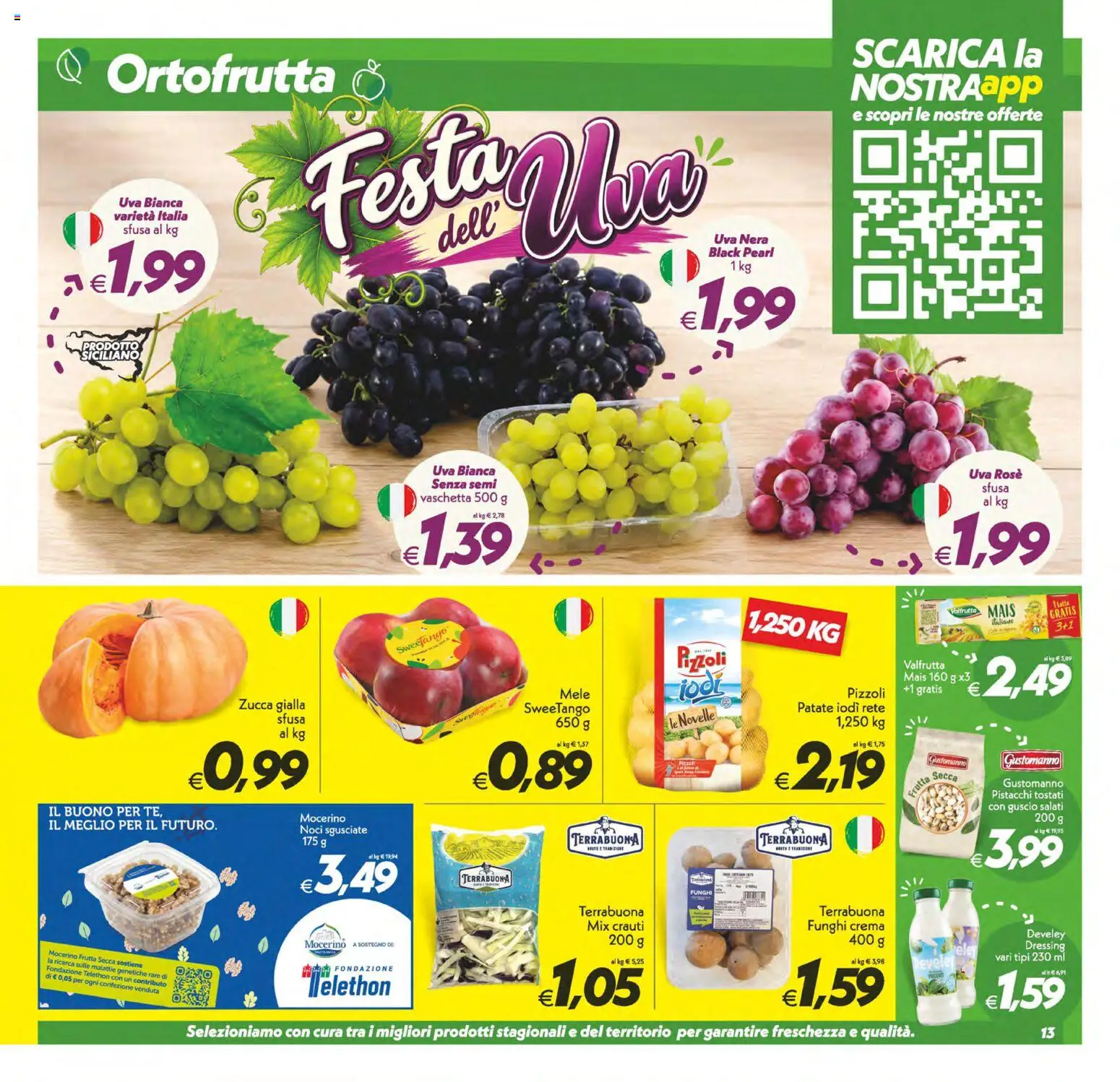 Volantino SuperConveniente del 22/09/2026 | Pagina: 13 | Prodotti: Noci, Zucca, Uva, Pistacchi