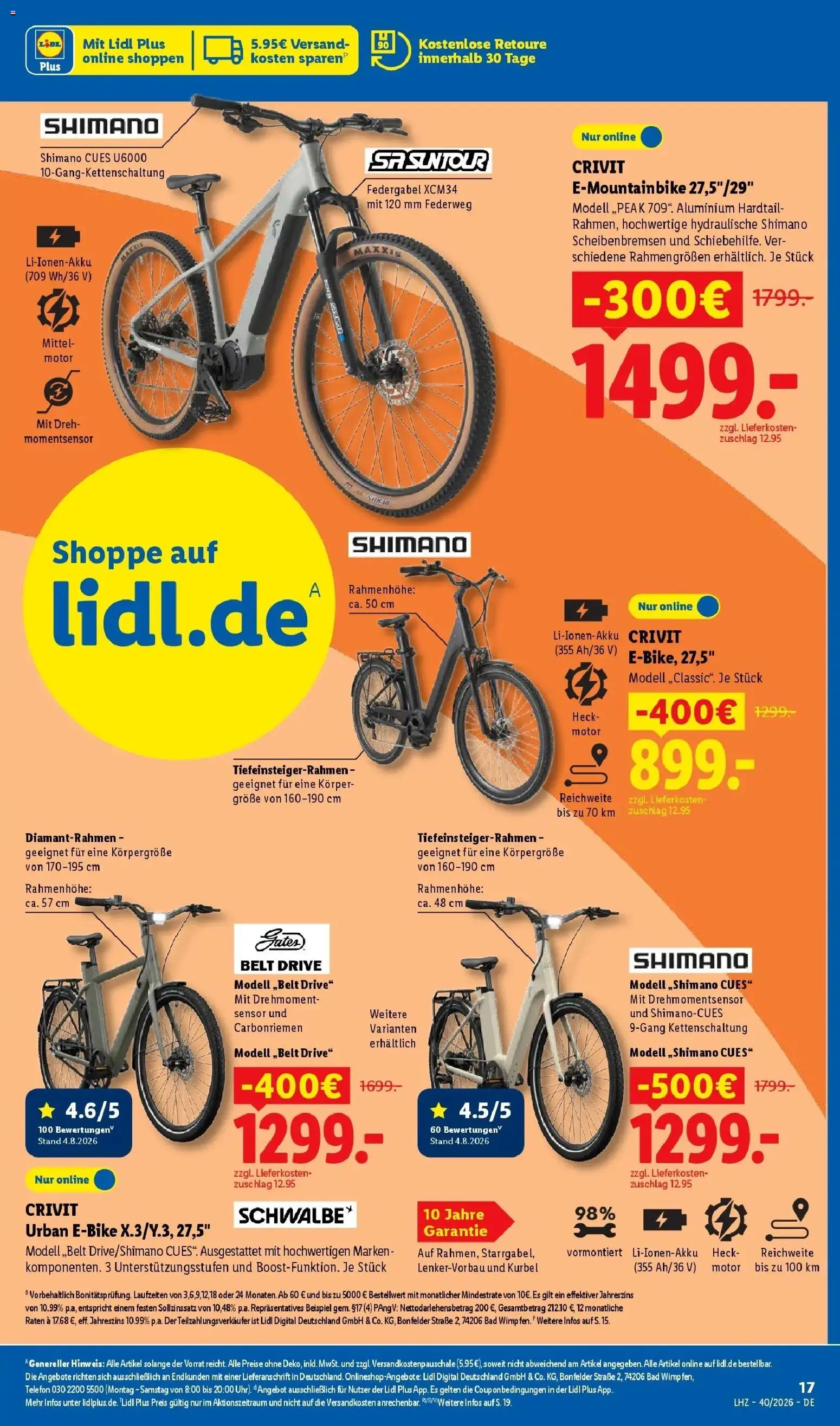 Lidl Prospekt Zülpich (ab 28.09.2026) zum Blättern » Angebote | Seite: 7 | Produkte: Bad, E-Bike, Telefon