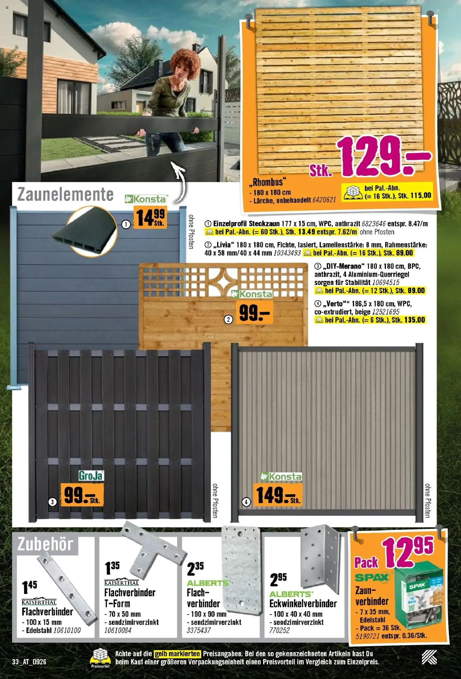Hornbach - Hornbach: Es gibt immer was zu tun. von 16.09.2026 - Aktuelle Angebote | Seite: 33 | Produkte: Verbinder