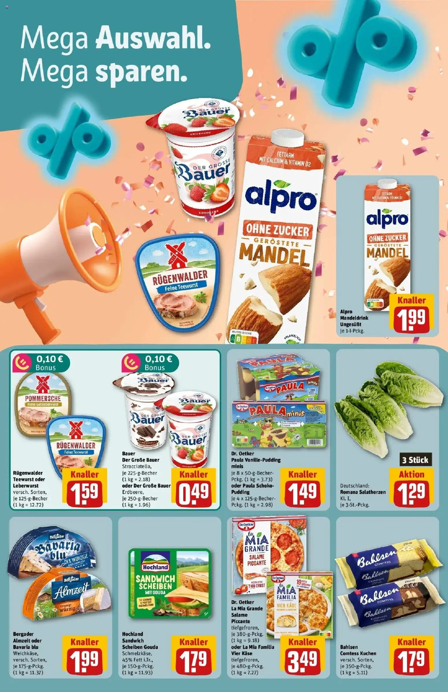 REWE Prospekt ab 28.09.2026 zum Blättern » Angebote | Seite: 6 | Produkte: Gouda, Pudding, Alpro, Zucker