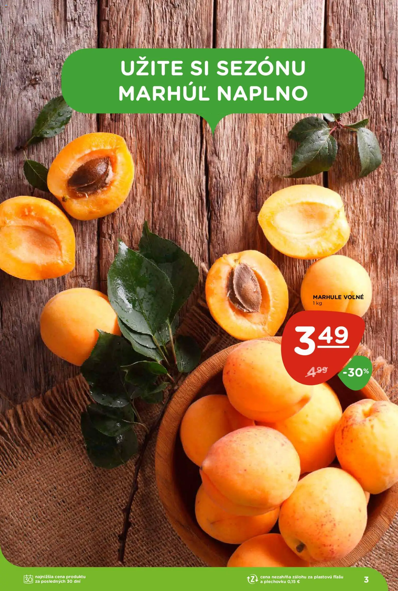 Nové Terno akcie – leták je platný od 02.07.2026 | Strana: 3 | Produkty: Marhule