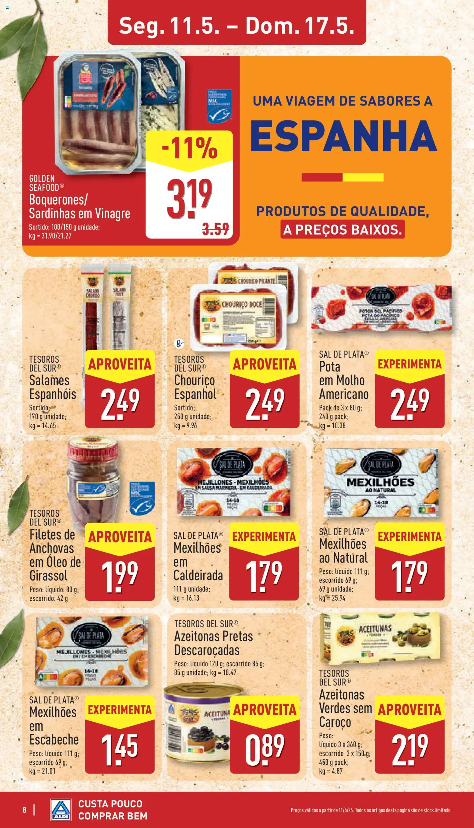 Aldi folheto | 11/05/2026 |  🎉 Como obter um desconto limitado? Poupe ainda hoje! | Portugal