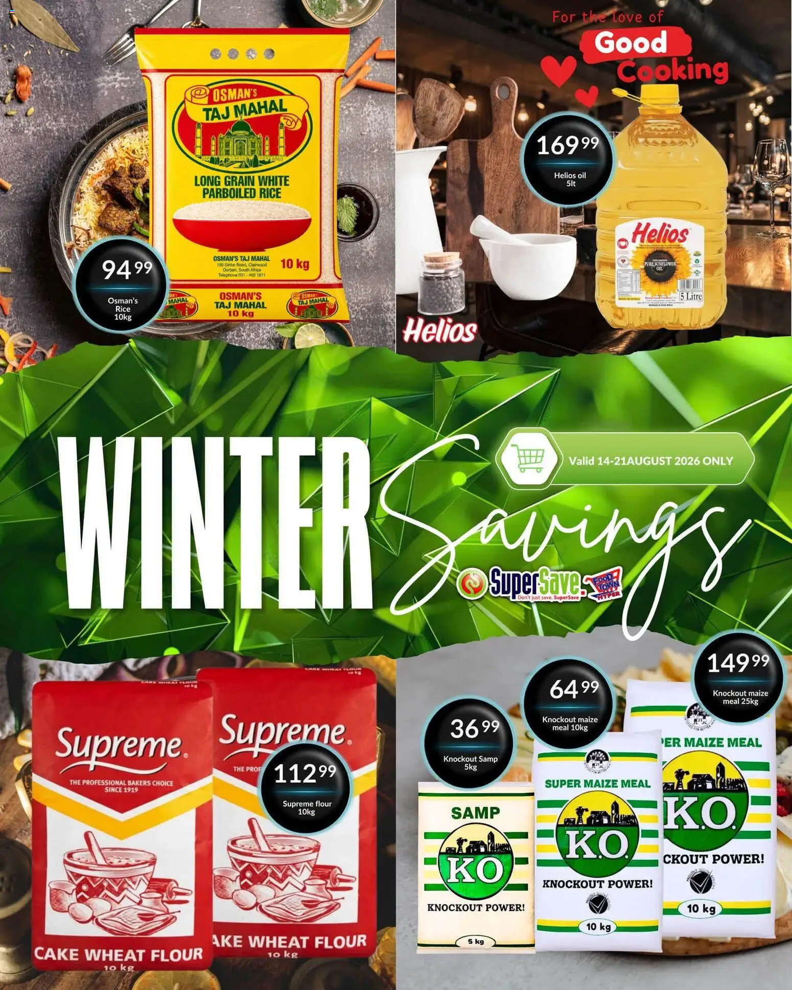 New Super Save catalogue – valid from 18/08/2026 | Page: 4 | Products: Flour, Maize meal, Oil, Rice