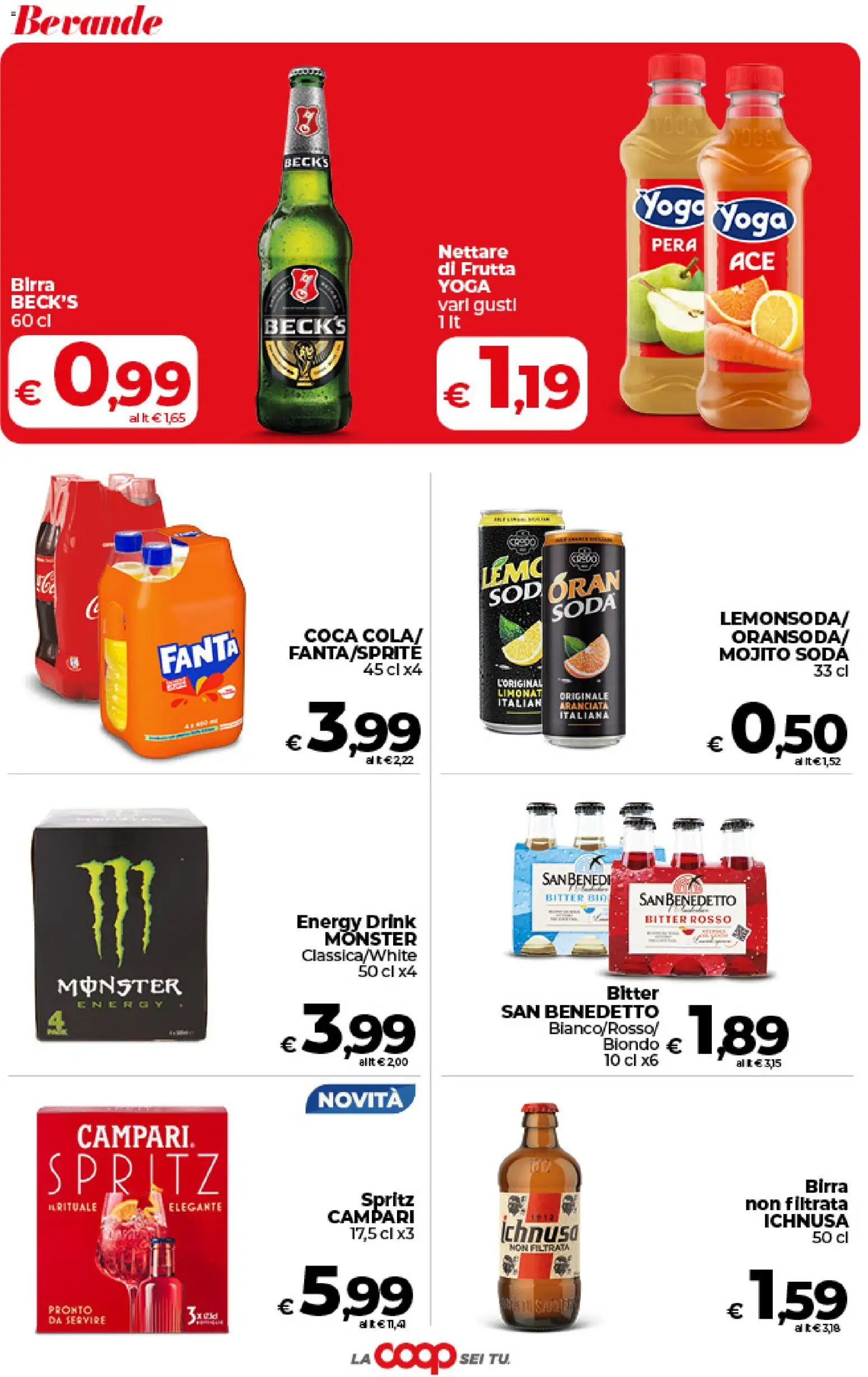 Volantino COOP del 09.06.2026 | Pagina: 37 | Prodotti: Birra, Frutta, Pera, Fanta