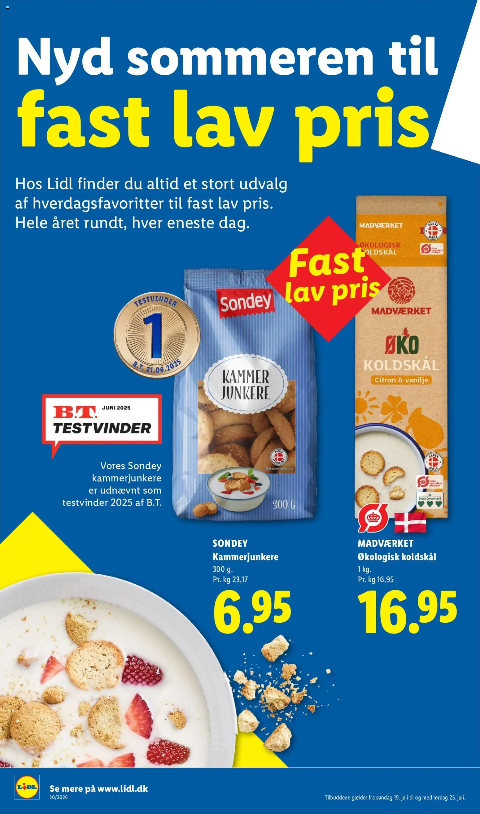 Lidl tilbudsavis – gyldig fra 19/07/2026 | Side: 14 | Produkter: Mælk, Koldskål, Cookies, Søm
