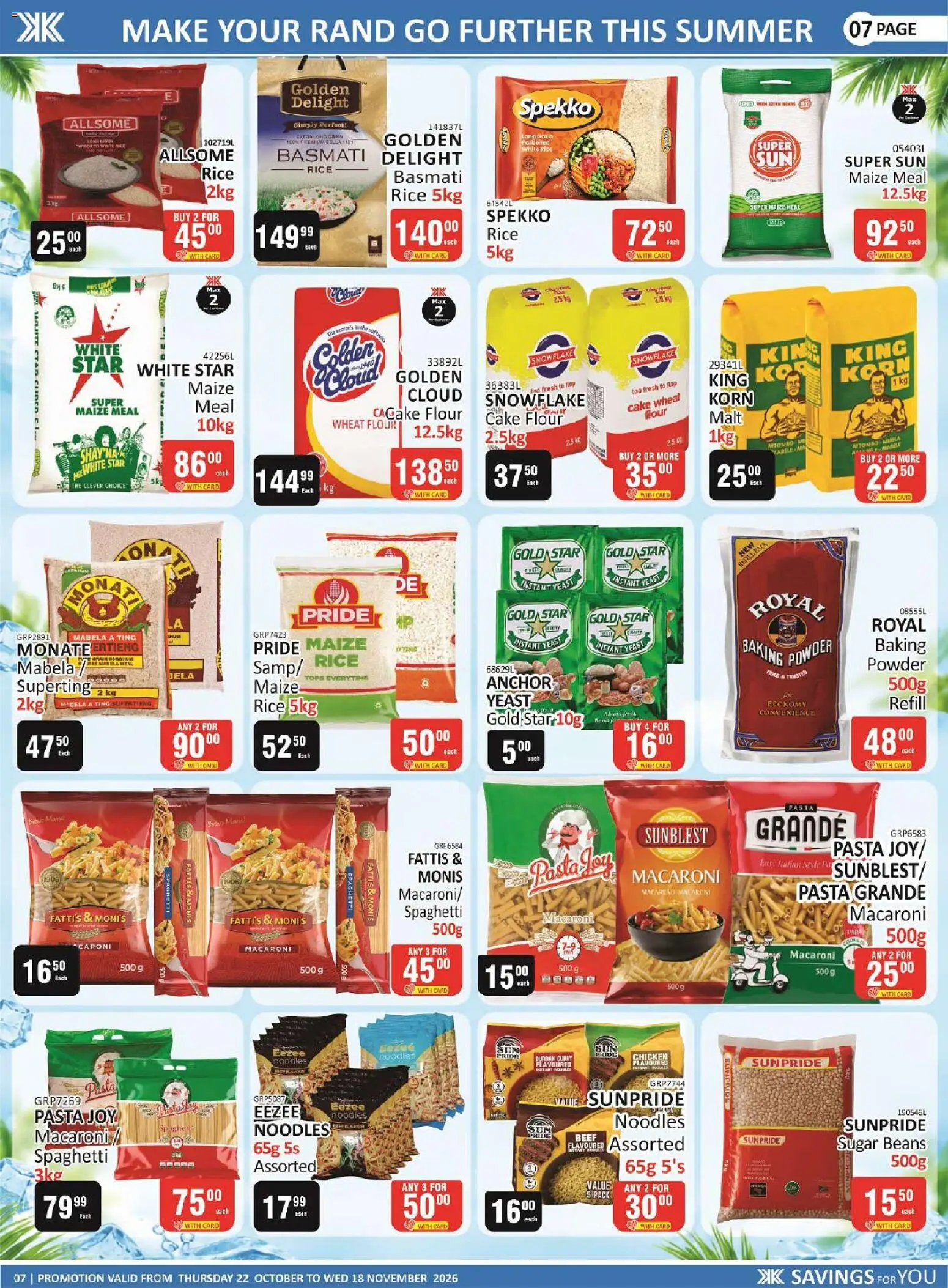 New KIT KAT Cash & Carry catalogue – valid from 22/10/2026 | Page: 7 | Products: Flour, Rice, Noodles, Pasta