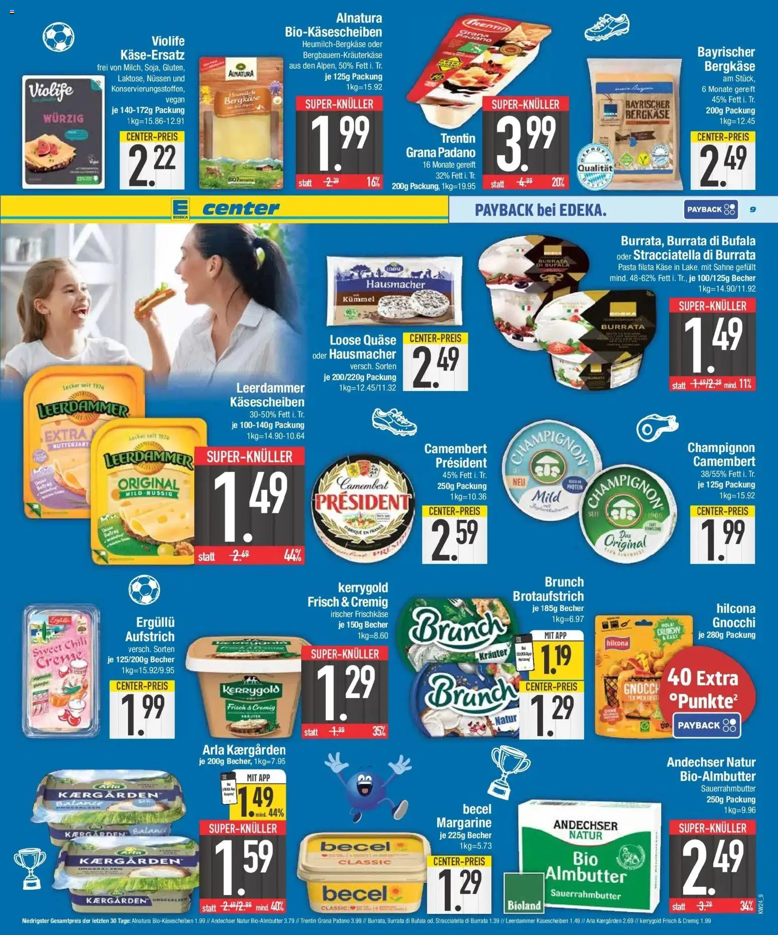 E center Prospekt Bad Reichenhall – gültig ab 08.06.2026 | Seite: 9 | Produkte: Margarine, Käse, Chili, Frischkase