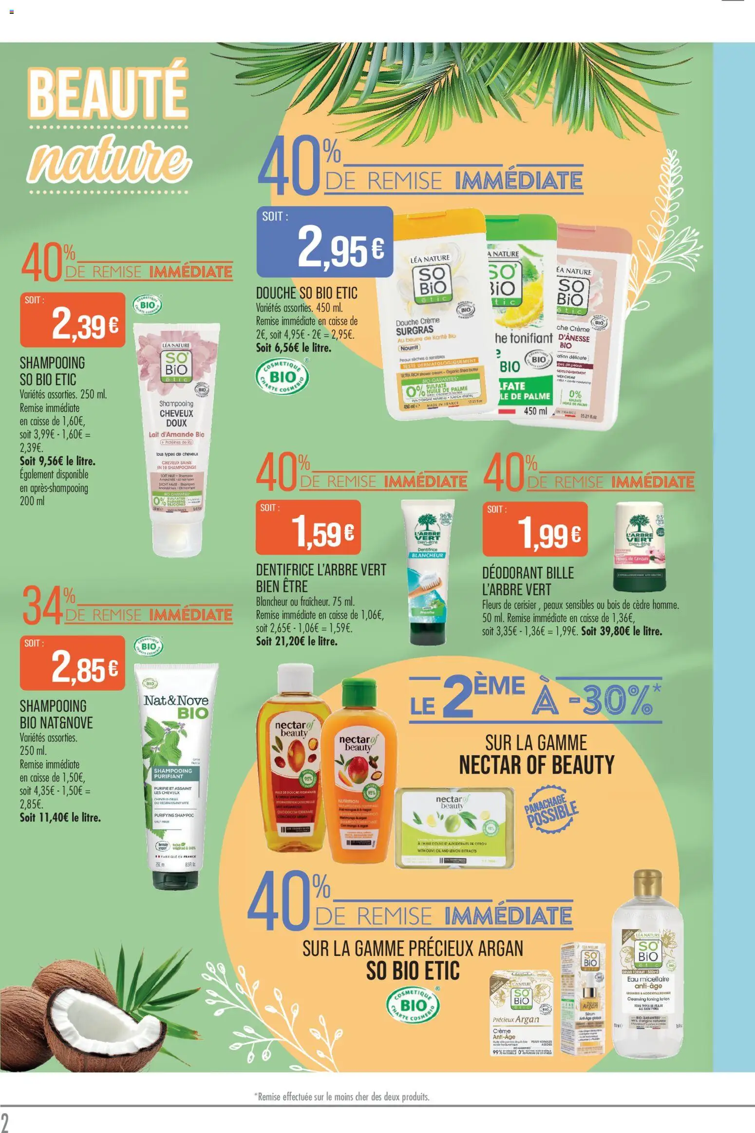 {H1} | Page: 2 | Produits: Shampooing, Déodorant, Douche, Crème