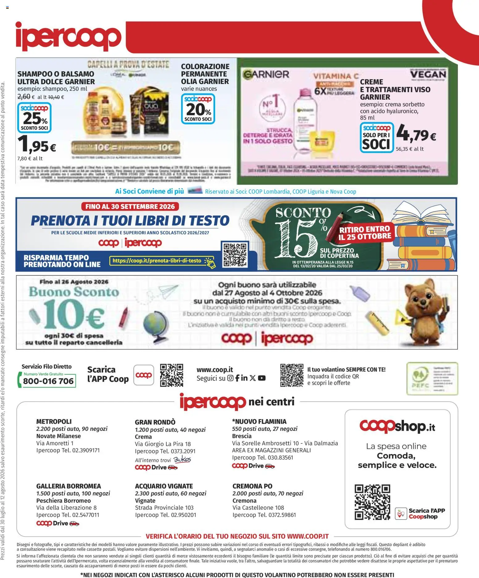 Volantino Ipercoop del 30/07/2026 | Pagina: 32 | Prodotti: Crema, Tè, Sorbetto, Data
