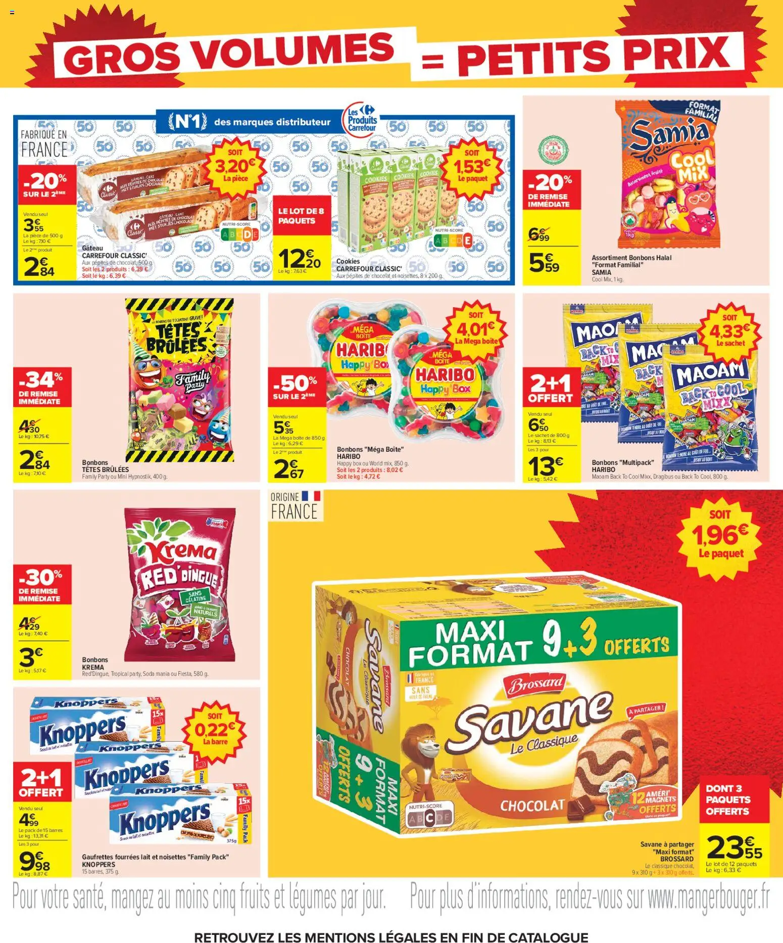{H1} | Page: 11 | Produits: Noisettes, Fruits, Knoppers, Boîte Haribo