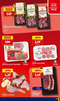 Anteprima del volantino Aldi volantino valido a partire dal 12/10/2026 | Pagina: 7 | Prodotti: Tacchino, Coniglio, Carne, Polpette