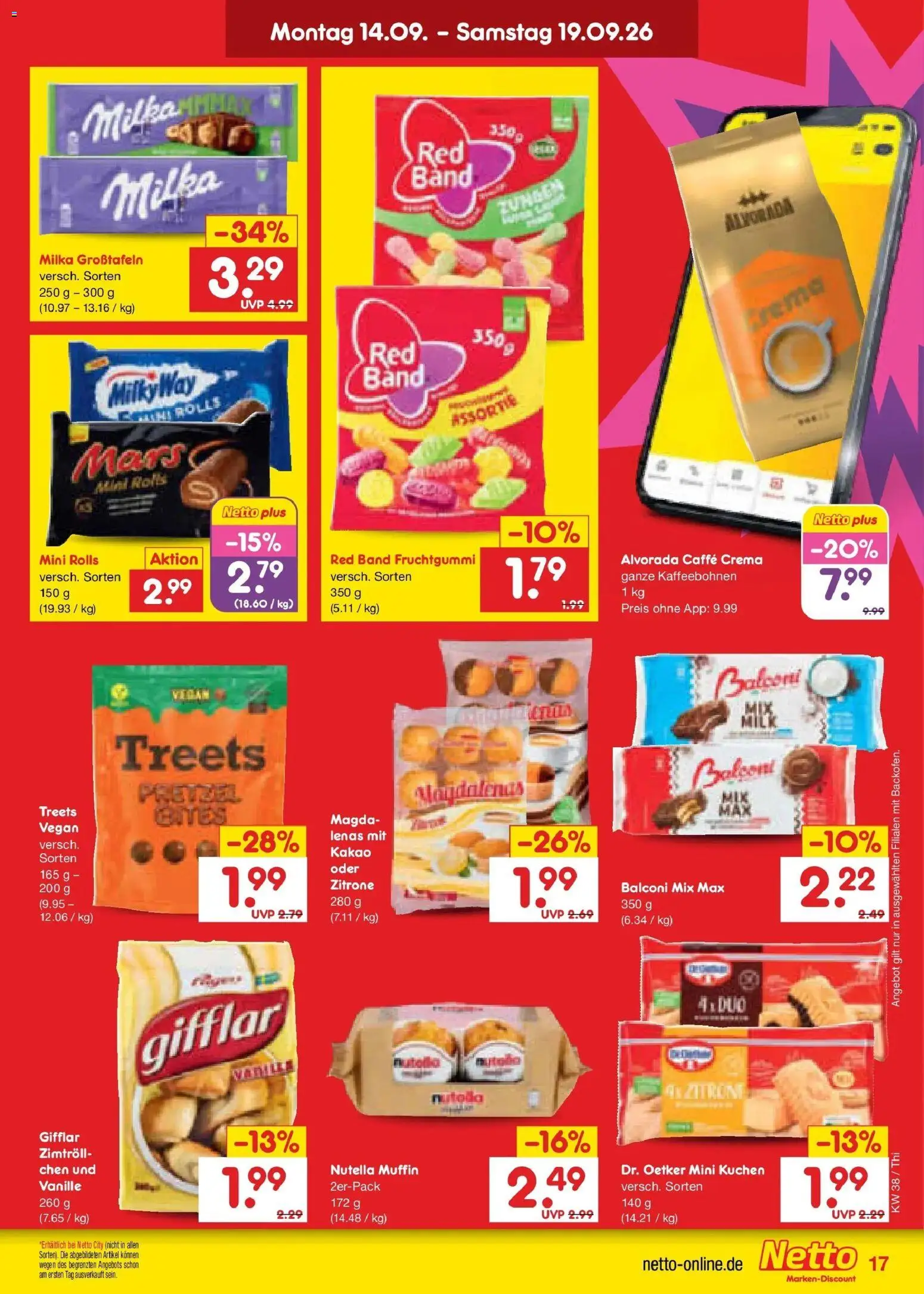 Netto Marken-Discount Prospekt Pirna – gültig ab 14.09.2026 | Seite: 25 | Produkte: Milka, Nutella, Zitrone, Kuchen