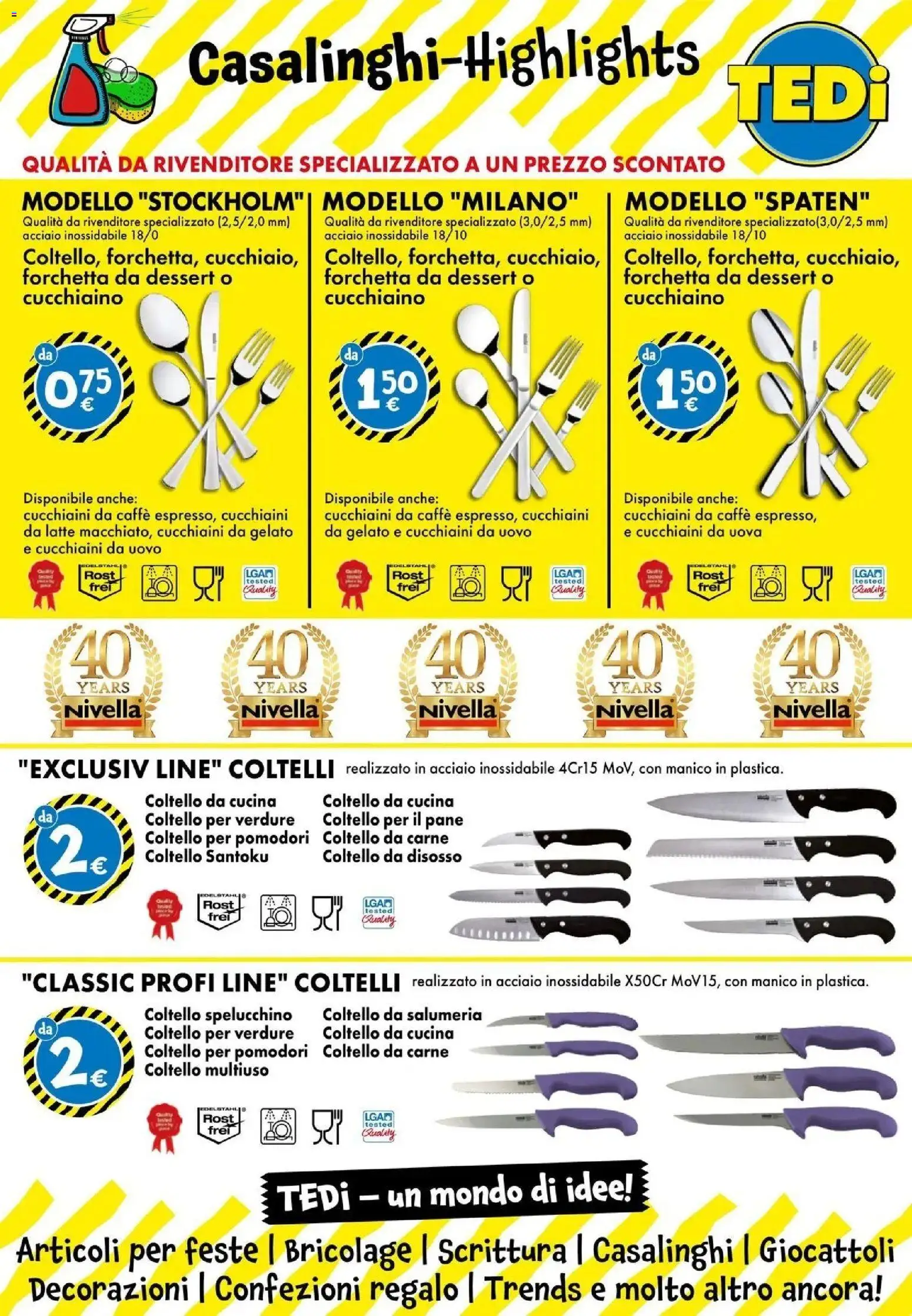 Volantino TEDi del 23/08/2026 | Pagina: 15 | Prodotti: Uova, Gelato, Coltelli, Decorazioni